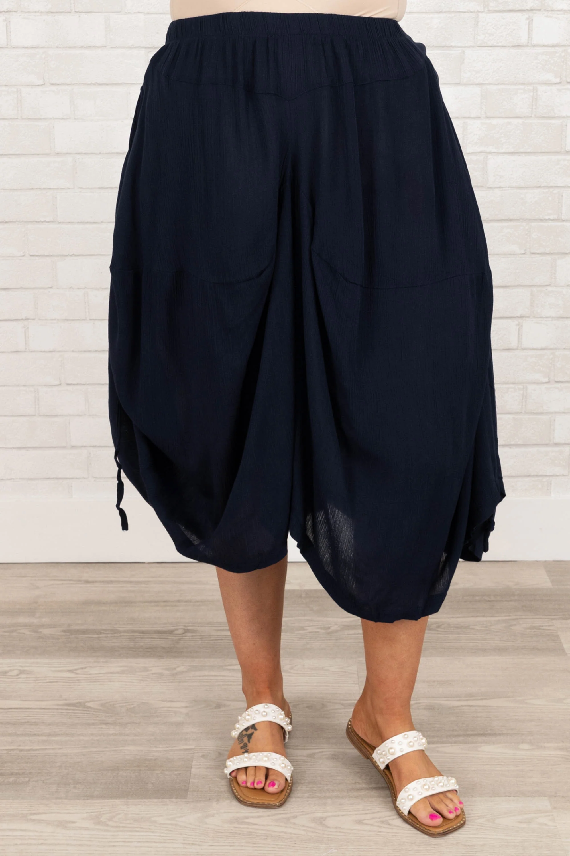 Harlow Gold Pants, Navy - Giverhouse