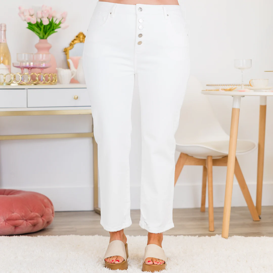 Way Too Cool Jeans, White - Giverhouse