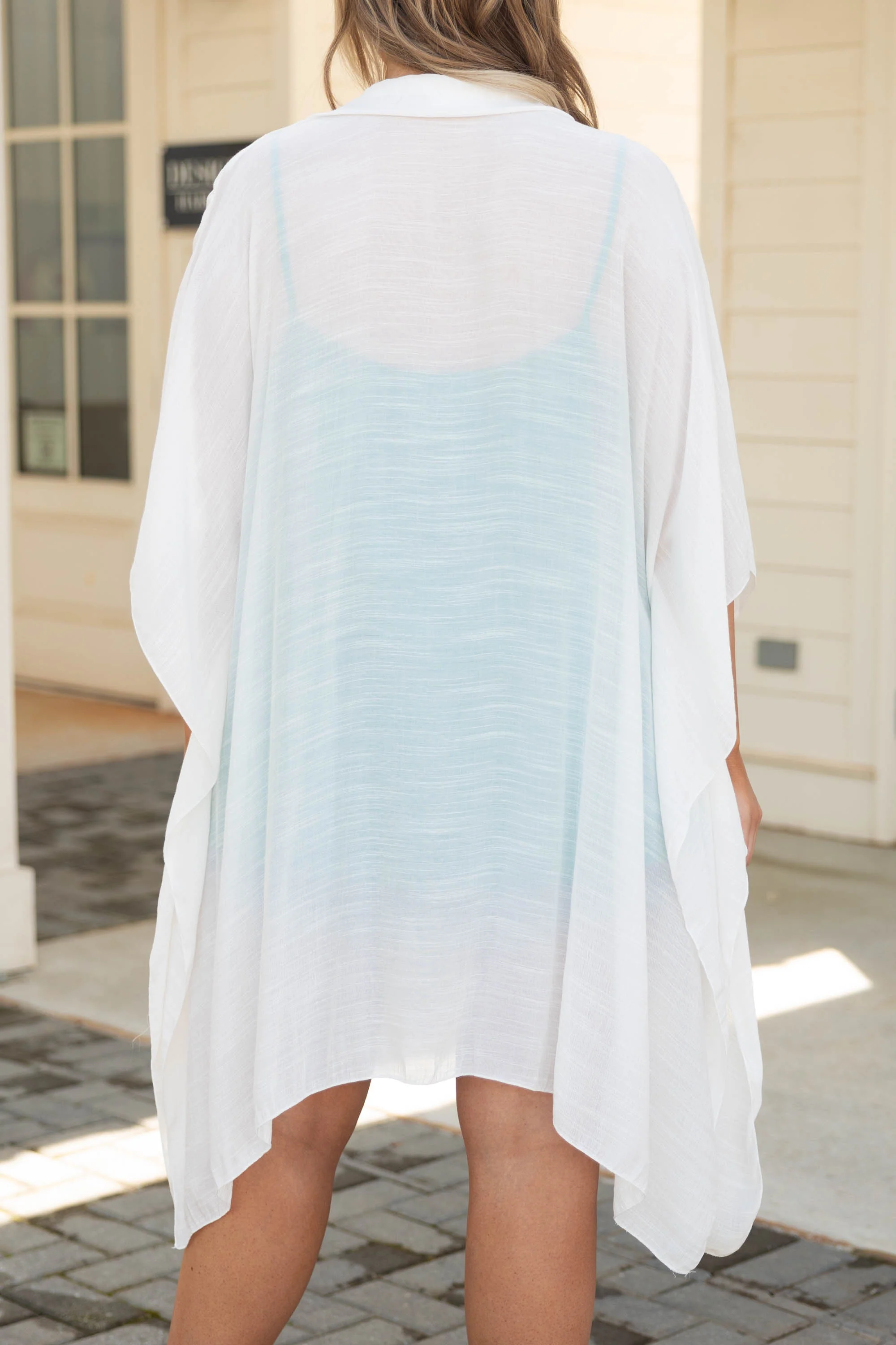 Just Give Me A Chance Kimono, White - Giverhouse