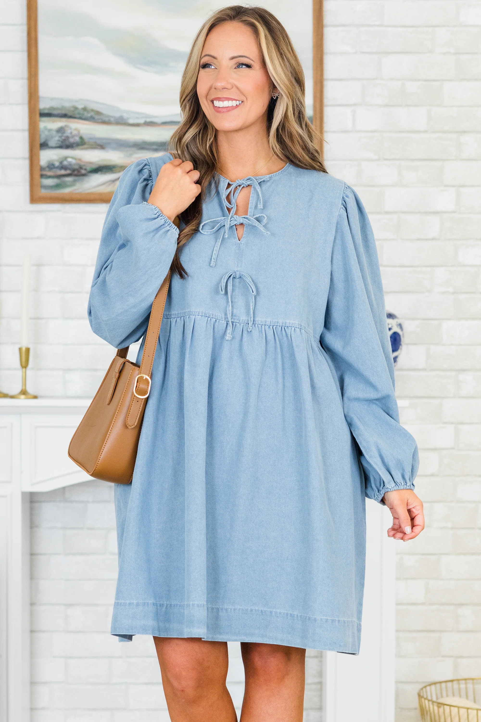 Matching Moments Dress, Light Denim - Giverhouse