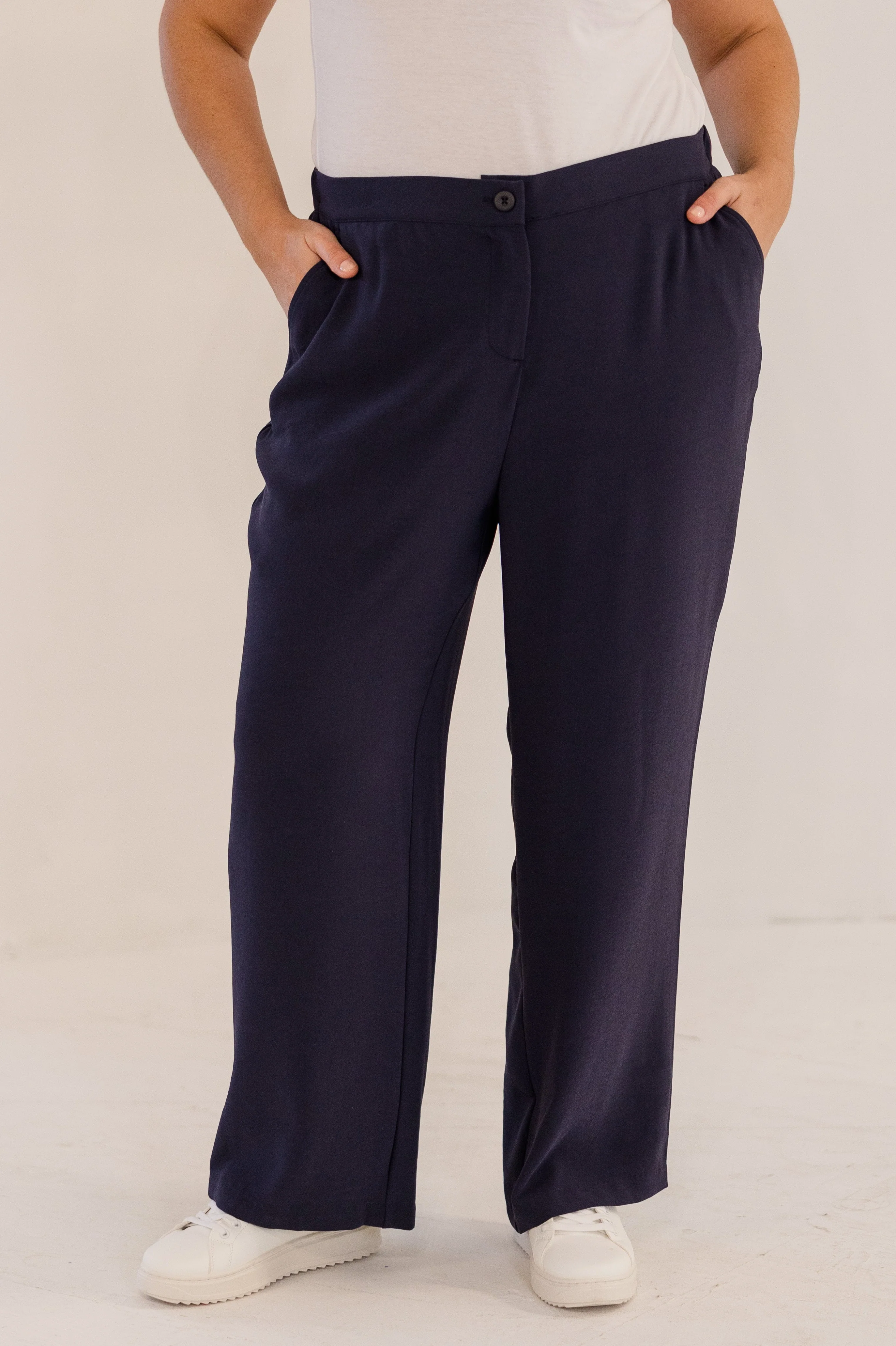 Lena Straight Leg Pant, Ink Navy - Giverhouse