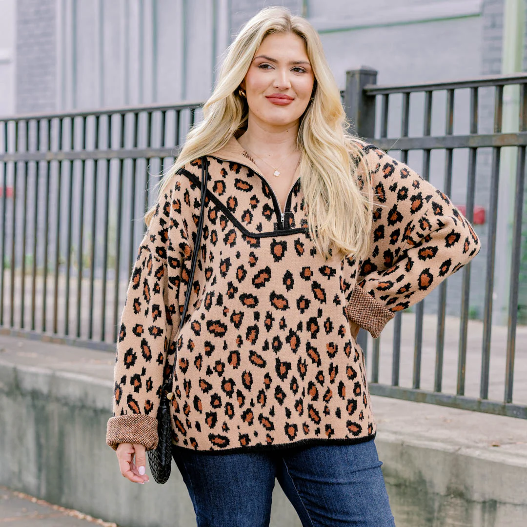Falling For Fall Sweater, Leopard - Giverhouse