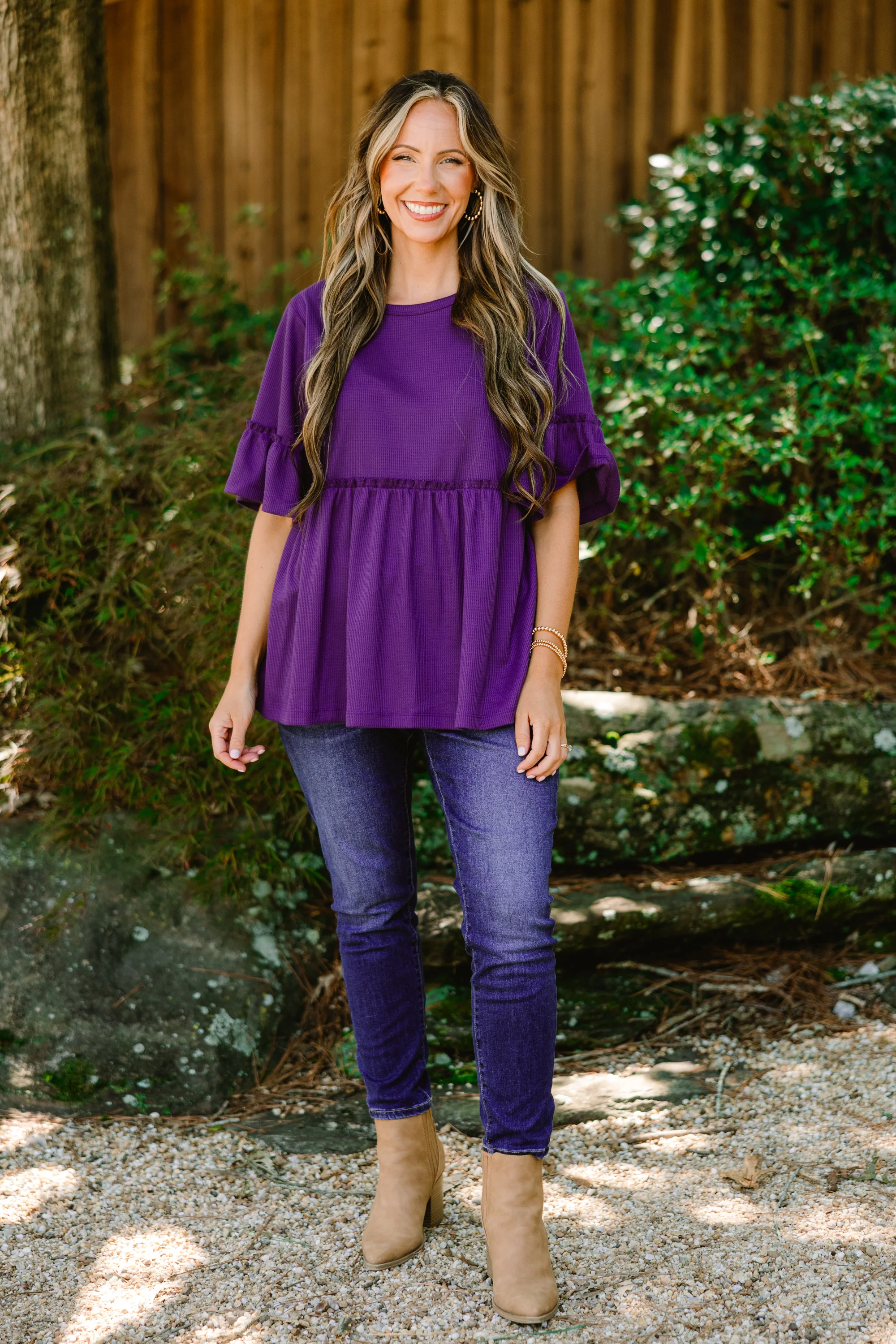 Completely Yours Tunic, Eggplant - Giverhouse