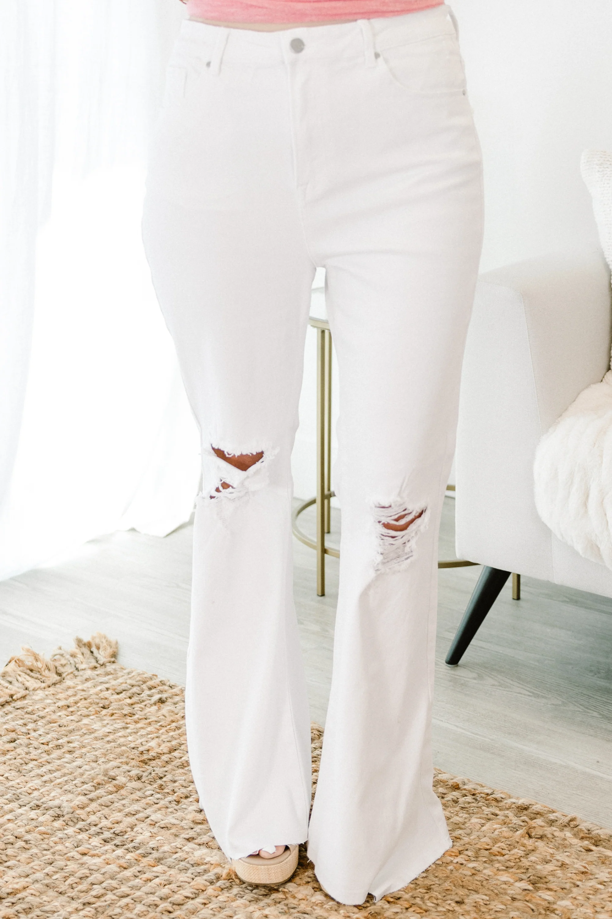 Get A Glimpse Jeans, White - Giverhouse