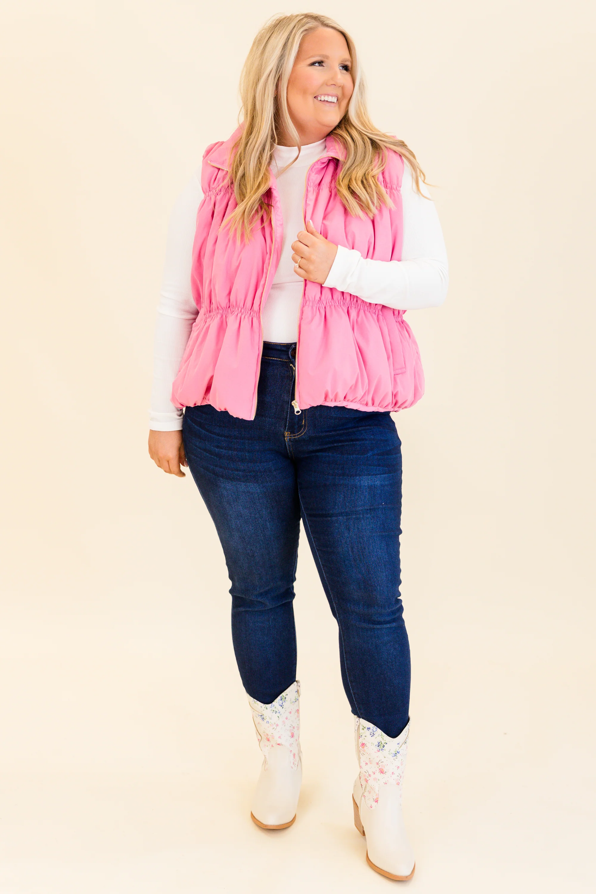 Behind Blue Eyes Vest, Pink - Giverhouse