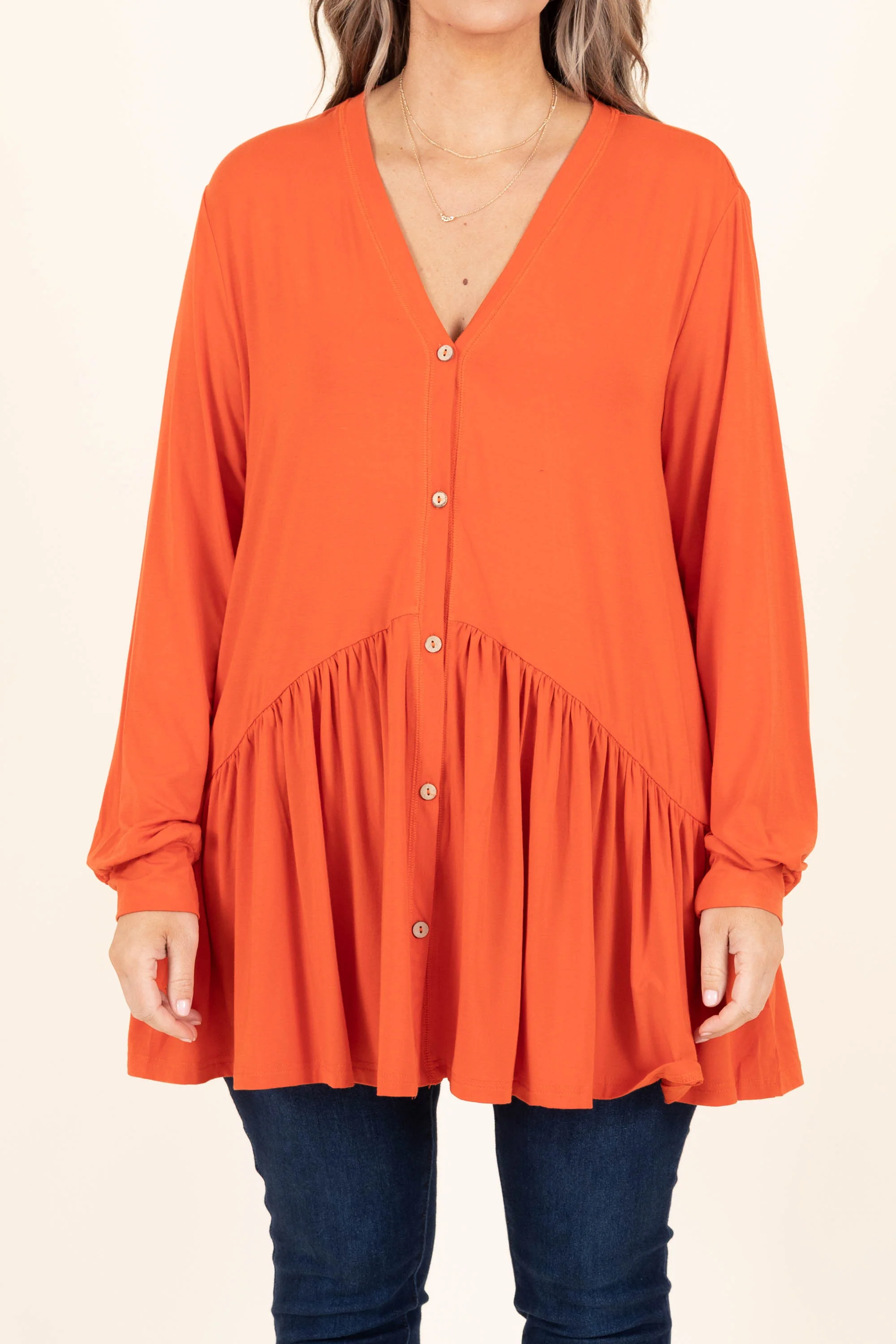 All The Emotions Tunic, Rust - Giverhouse
