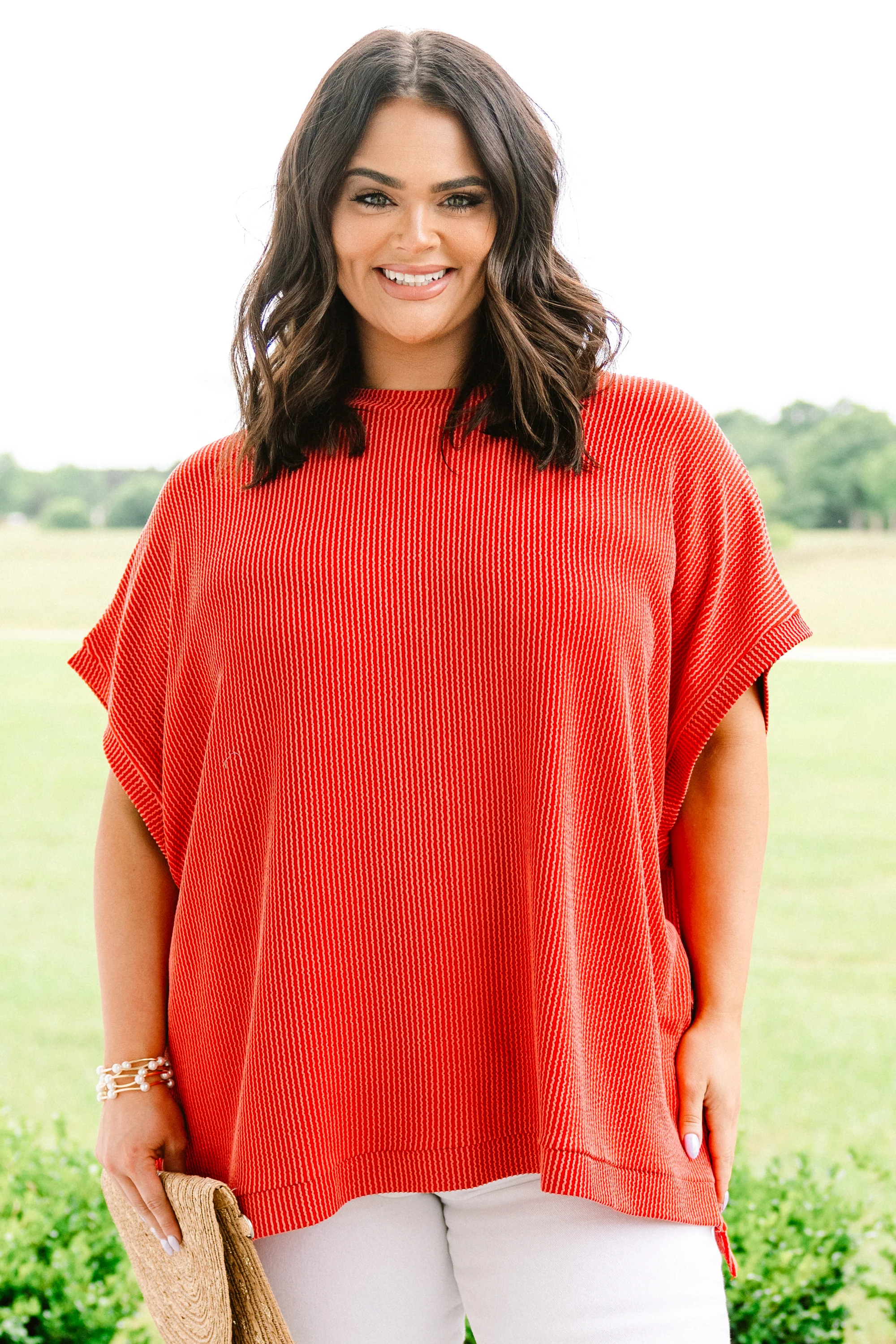 All About Knits Top, Burnt Orange - Giverhouse