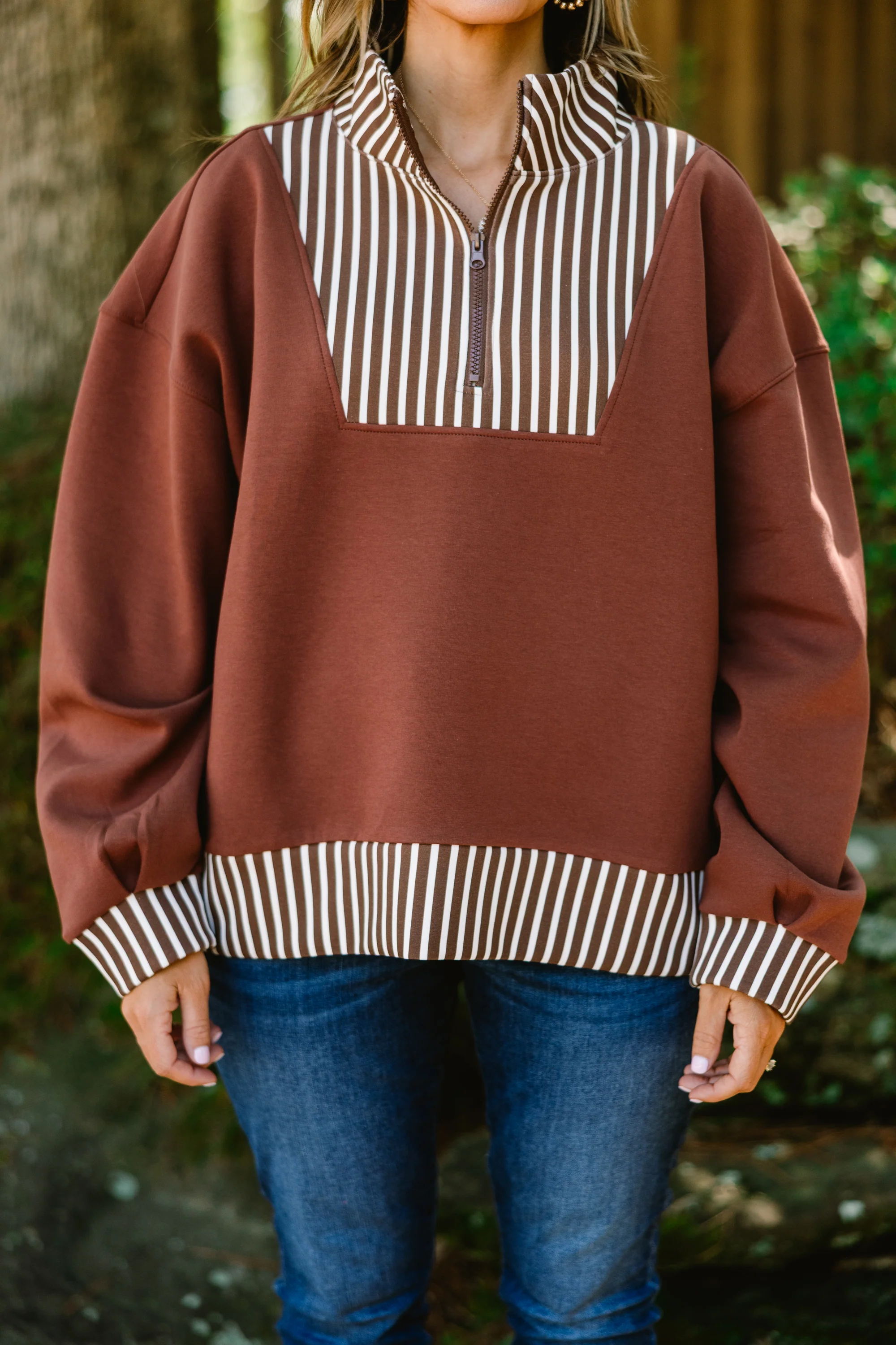 Give Your All Pullover, Brown - Giverhouse