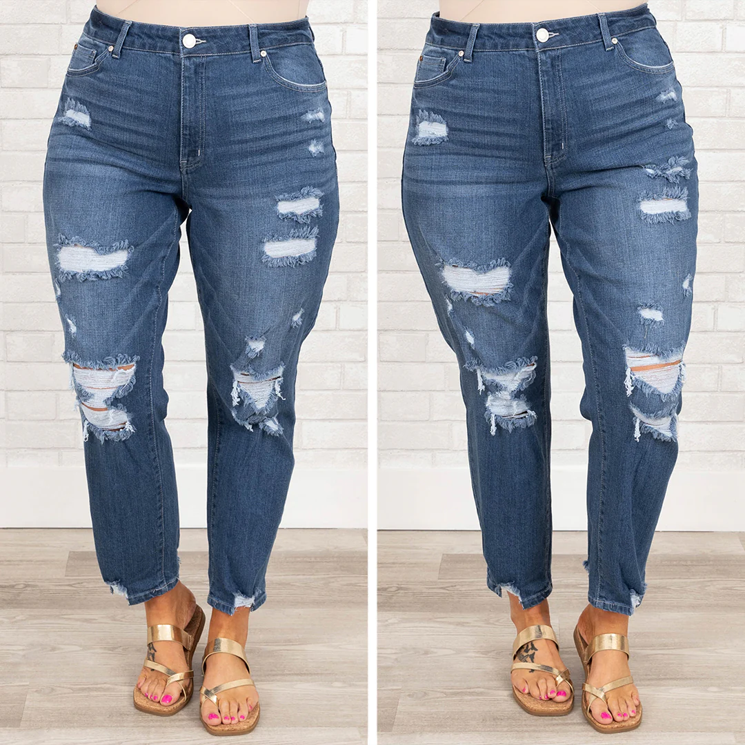 Trust In Our Love Jeans, Medium Wash - Giverhouse