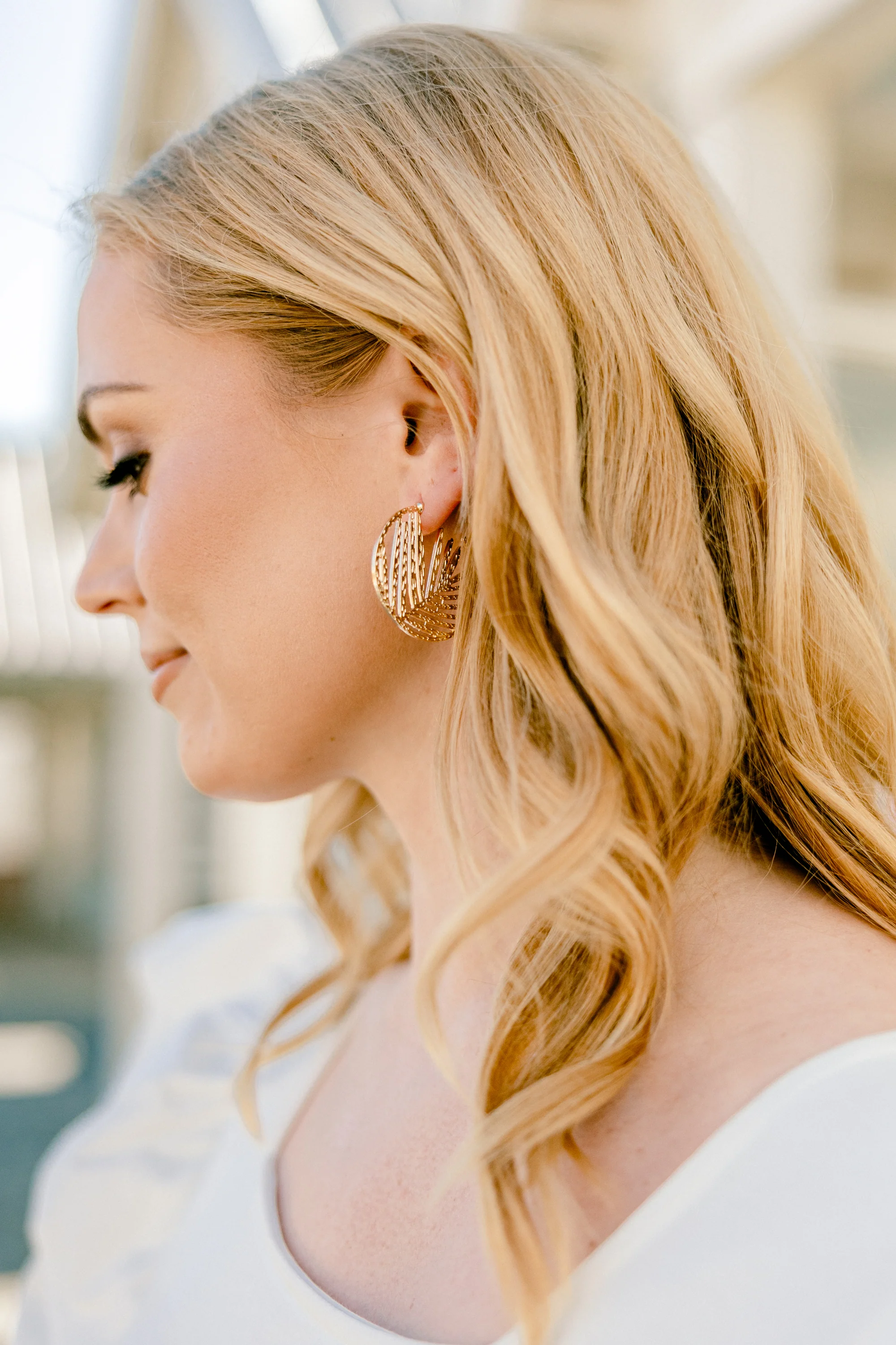 Island Link Earrings, Gold - Giverhouse