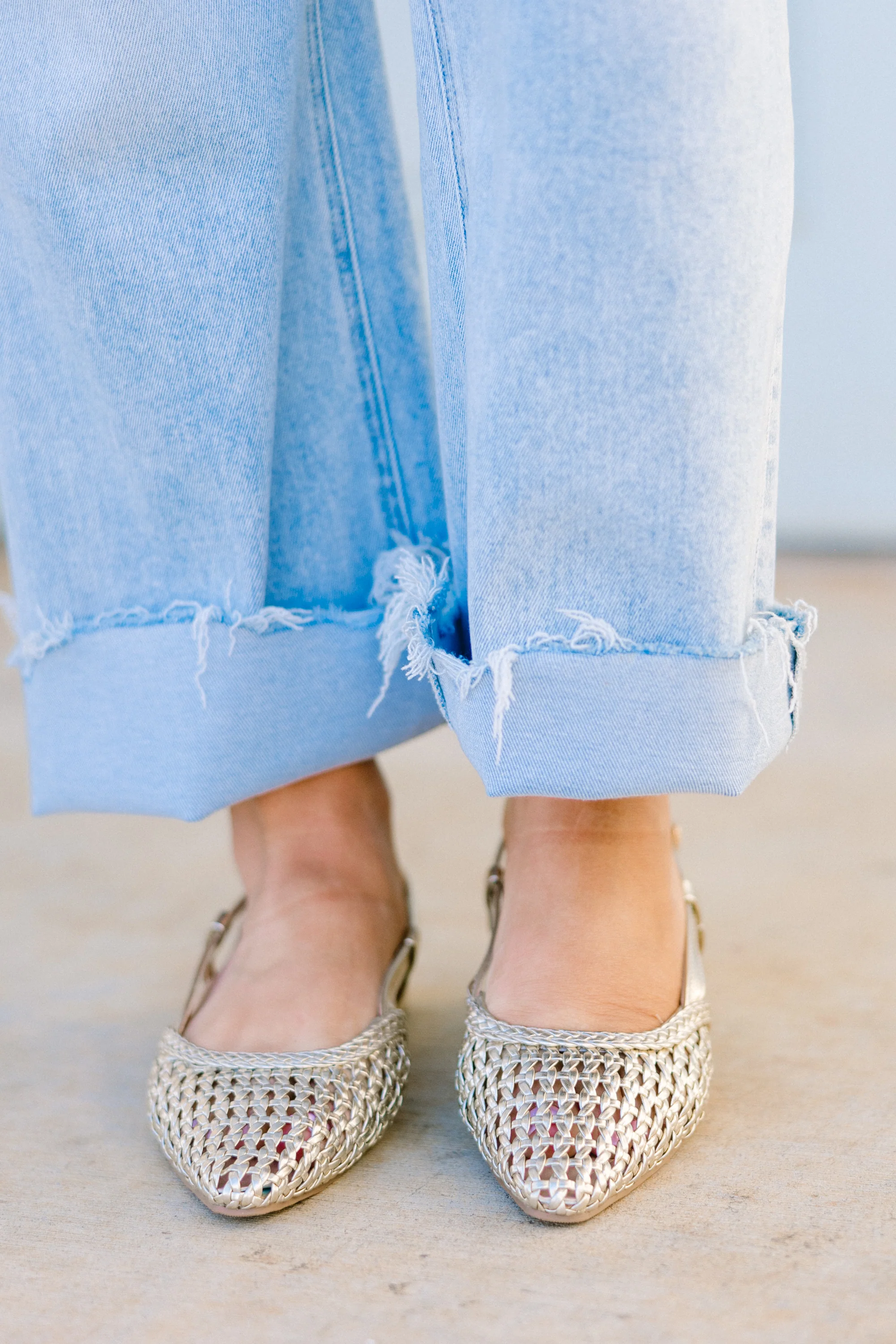 Stick To Your Word Flats, Gold - Giverhouse