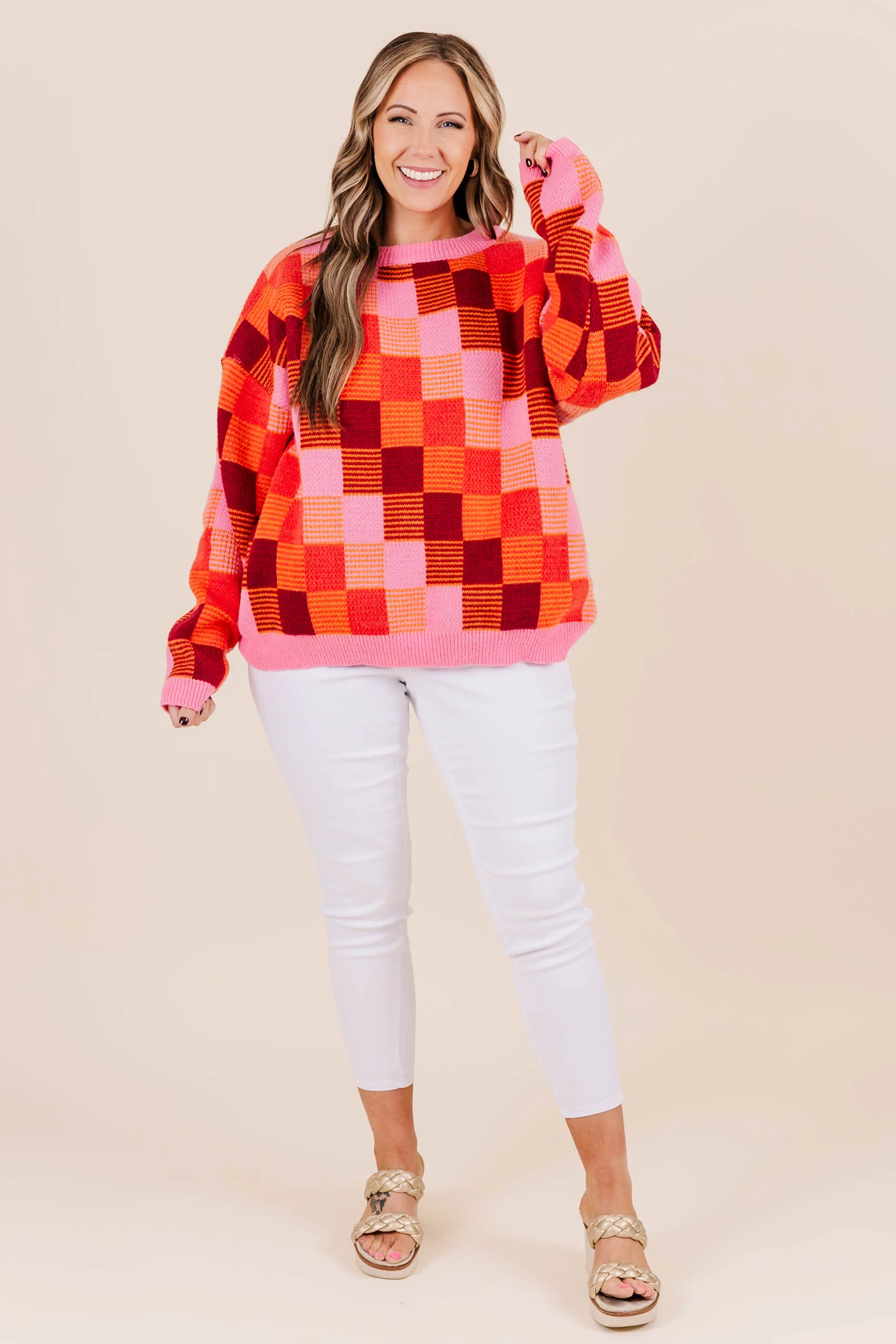 Patchwork Princess Sweater, Pink - Giverhouse