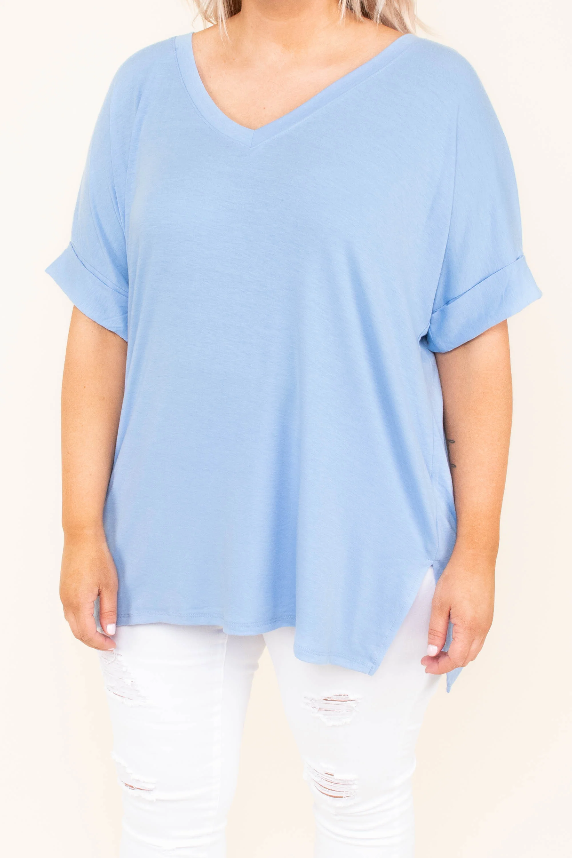 Comfy Travels Top, Spring Blue - Giverhouse