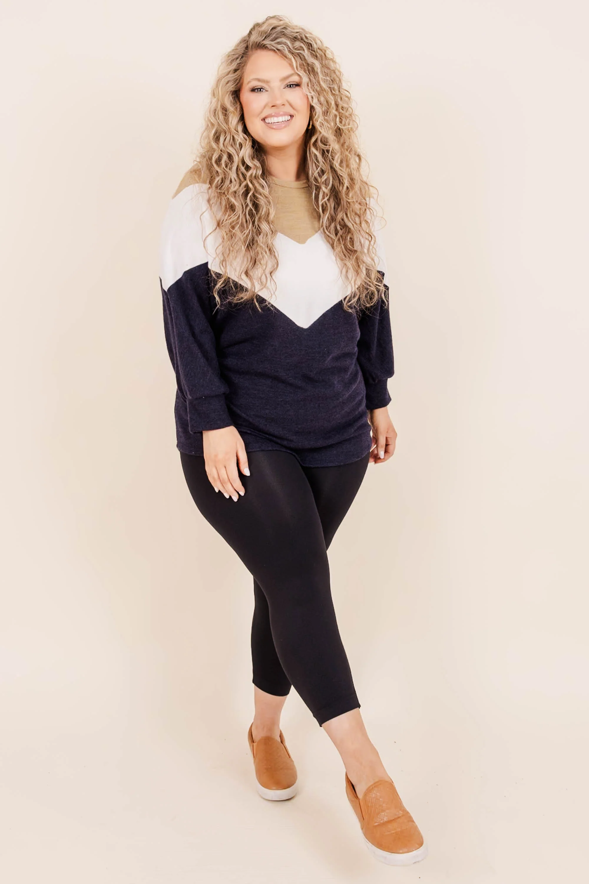 Cheer For Us Top, Navy - Giverhouse