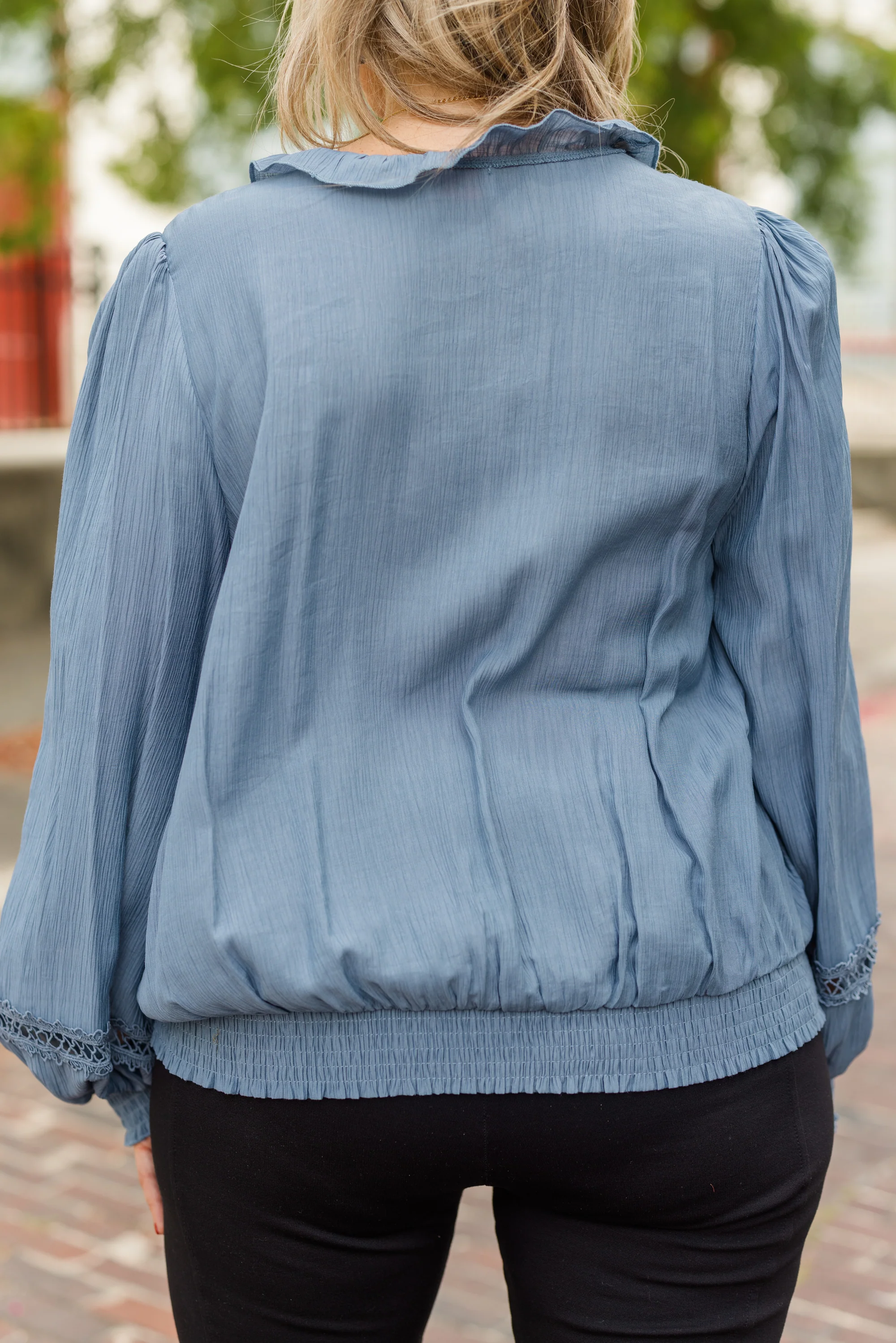 Have Gratitude Top, Denim Blue - Giverhouse