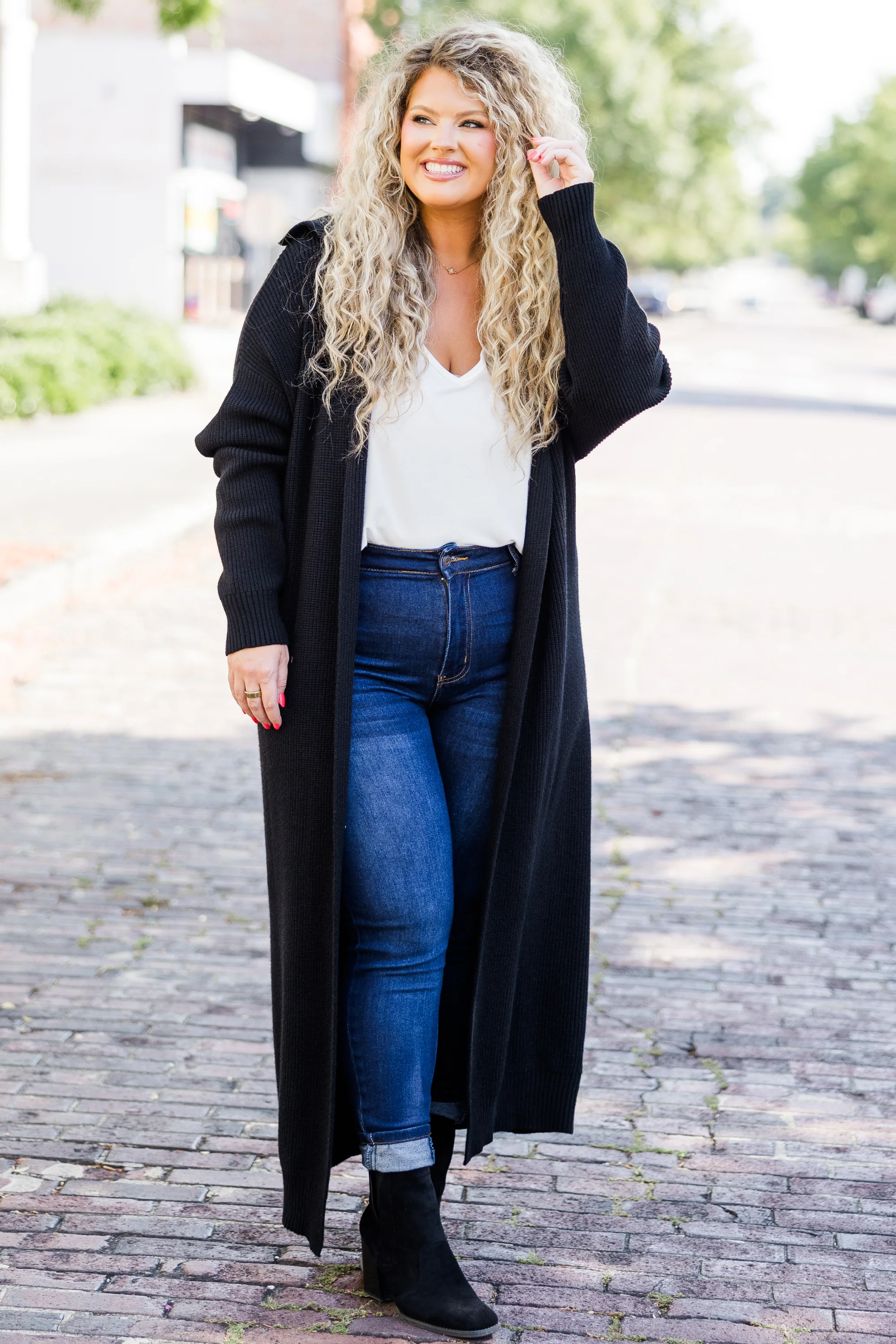 Maple Leaf Cardigan, Black - Giverhouse