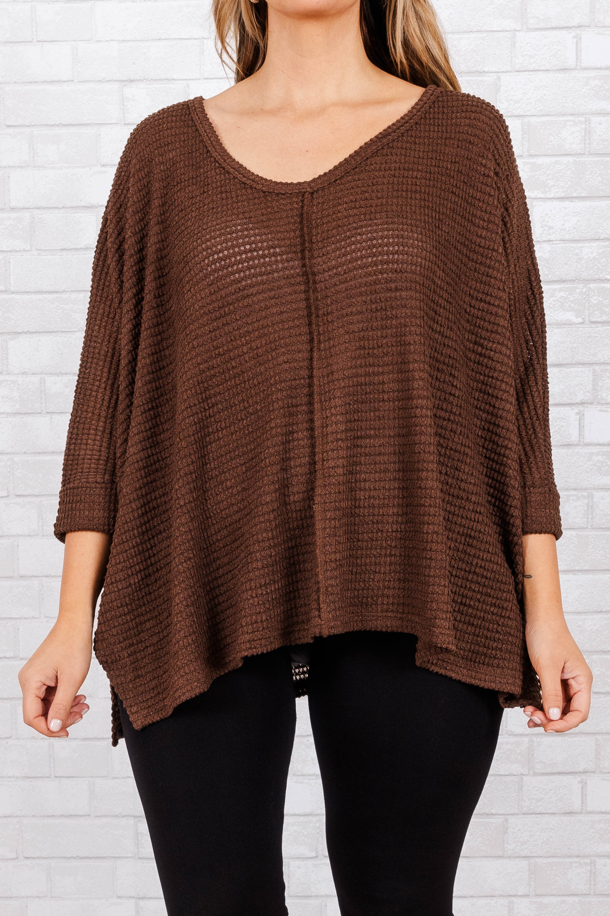 Let Me Think Top, Brown - Giverhouse