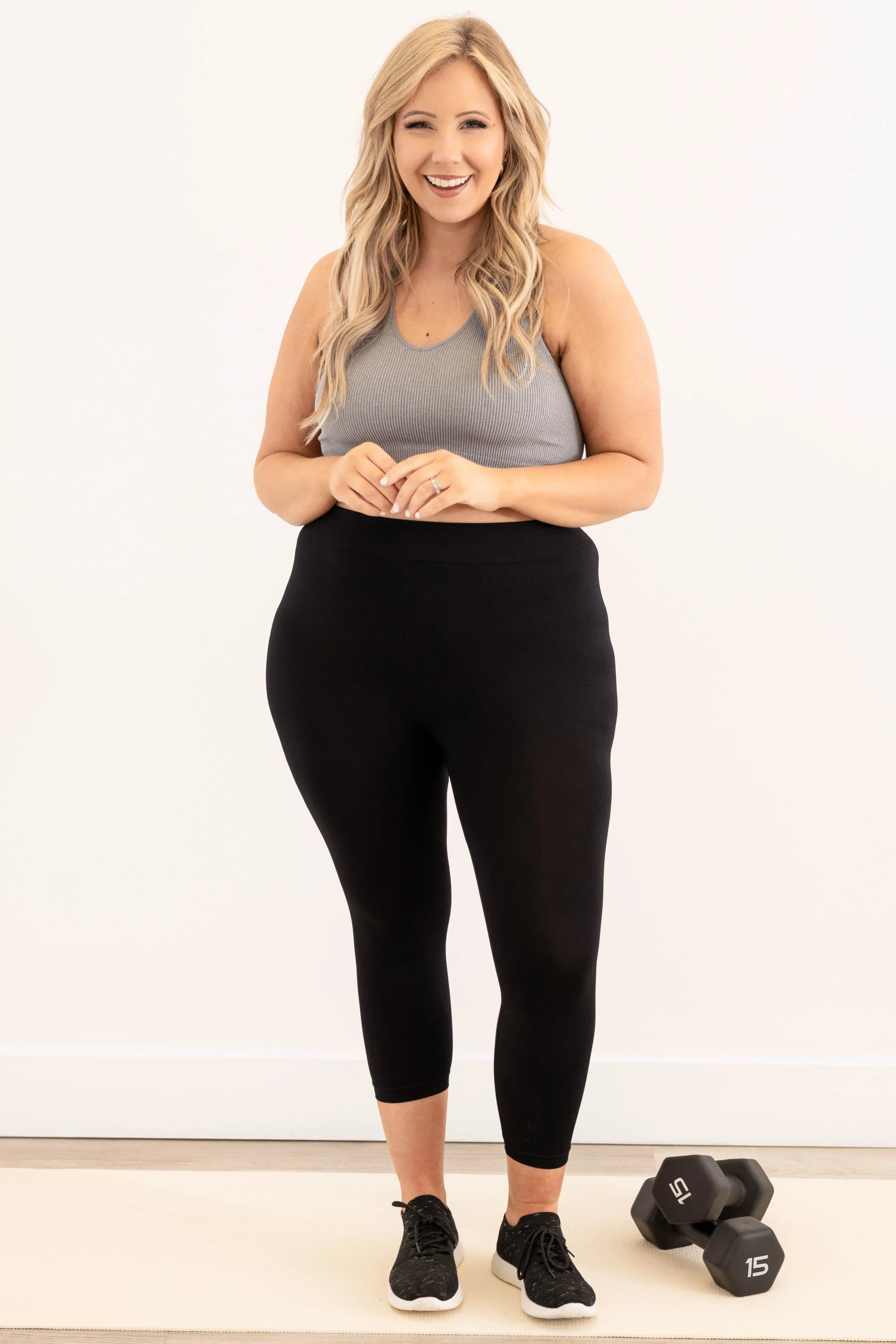 Girl Next Door Leggings Cropped, Black - Giverhouse