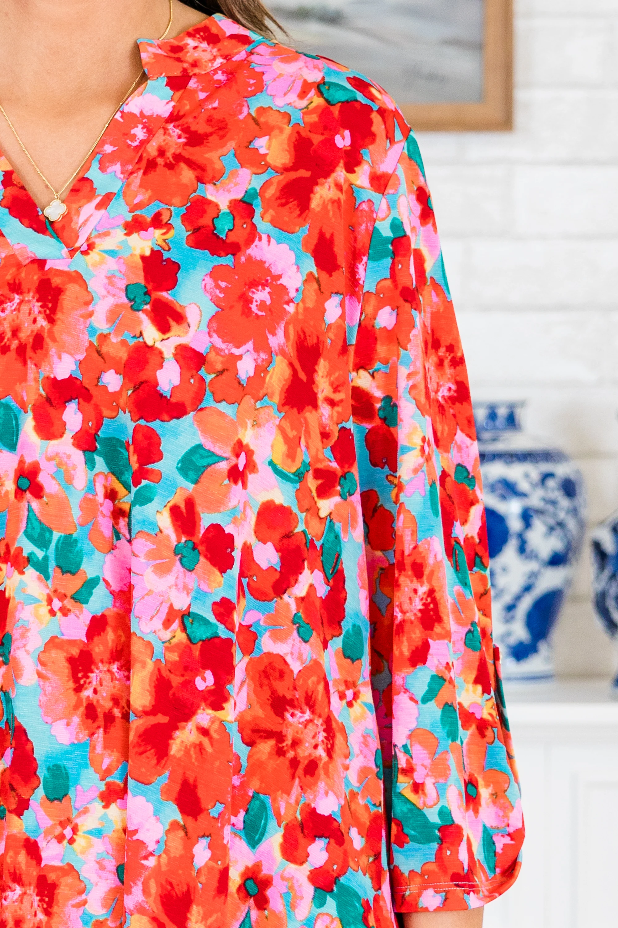 Tropical Berry Sorbet Top, Red Multi - Giverhouse