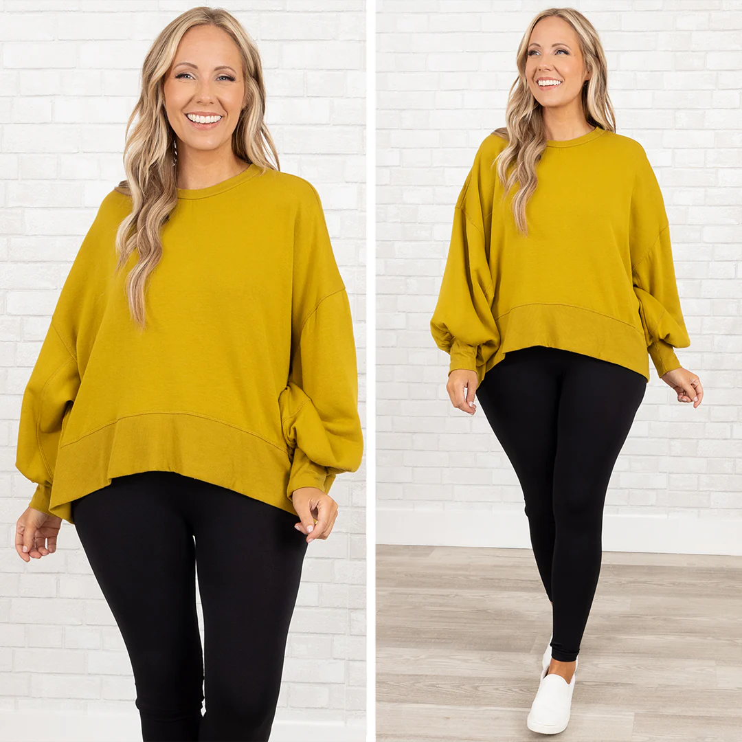 Freedom To Feel Pullover, Olive - Giverhouse