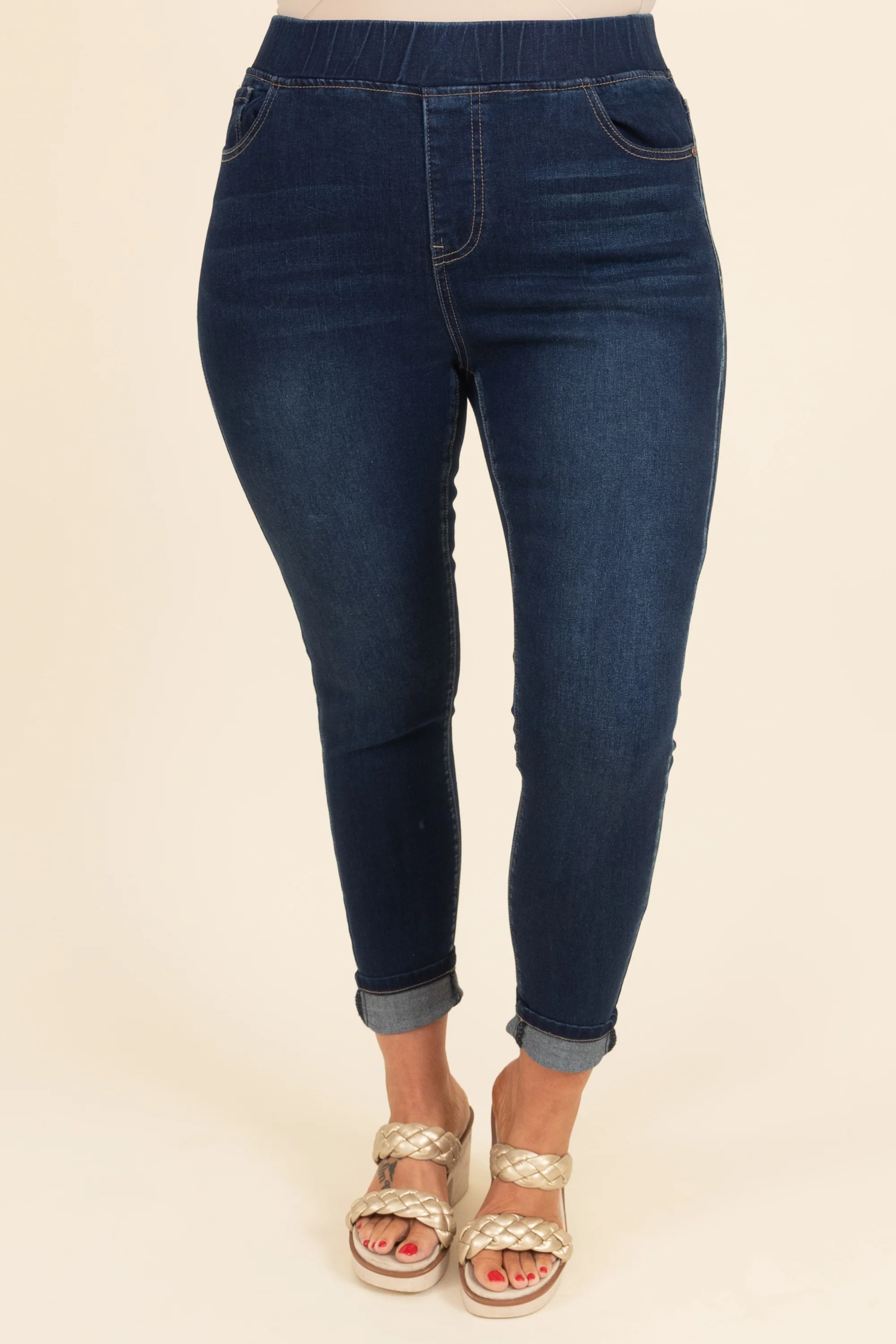 These Are My People Jeggings, Dark Wash - Giverhouse