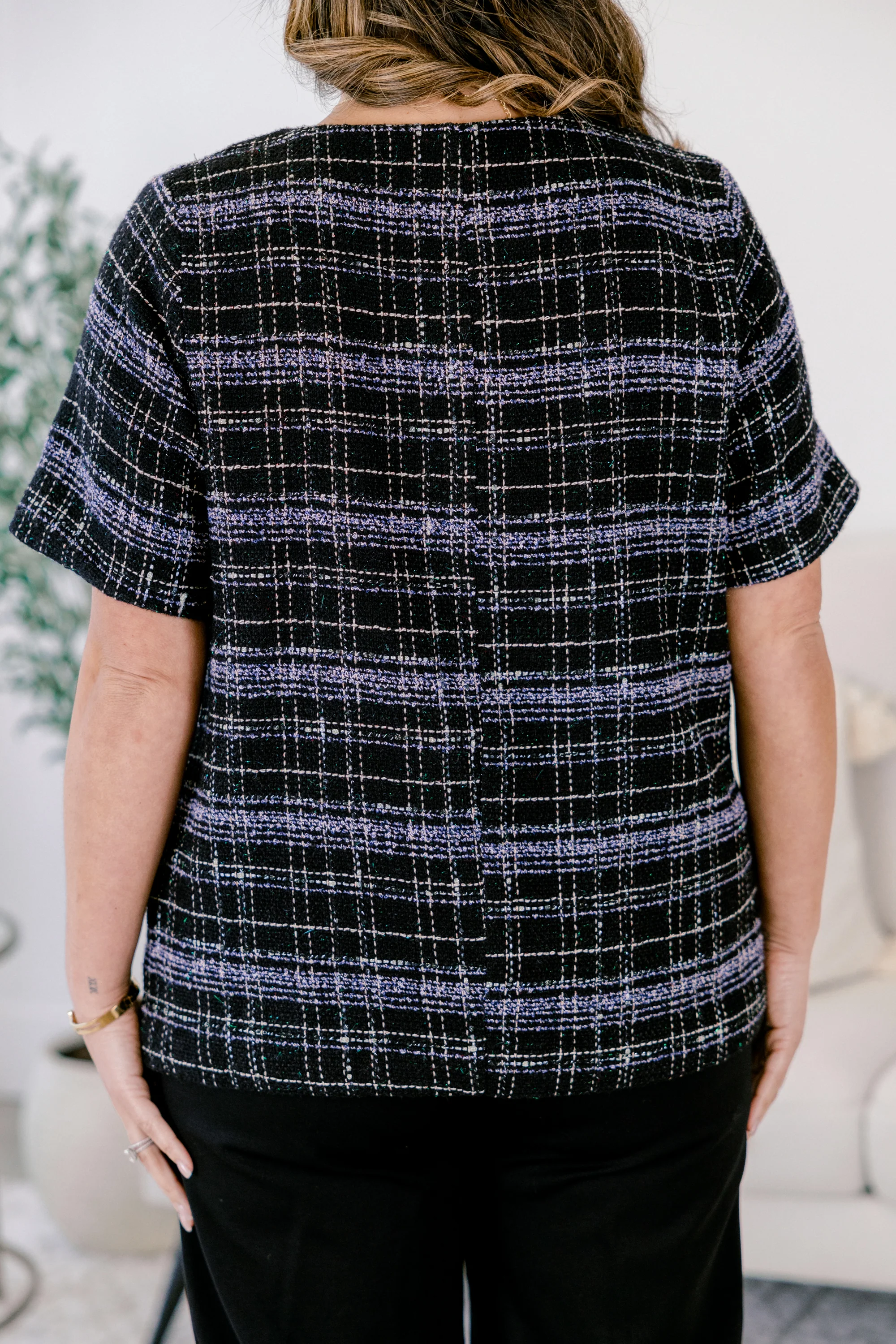 Keeping A Promise Top, Black Plaid - Giverhouse