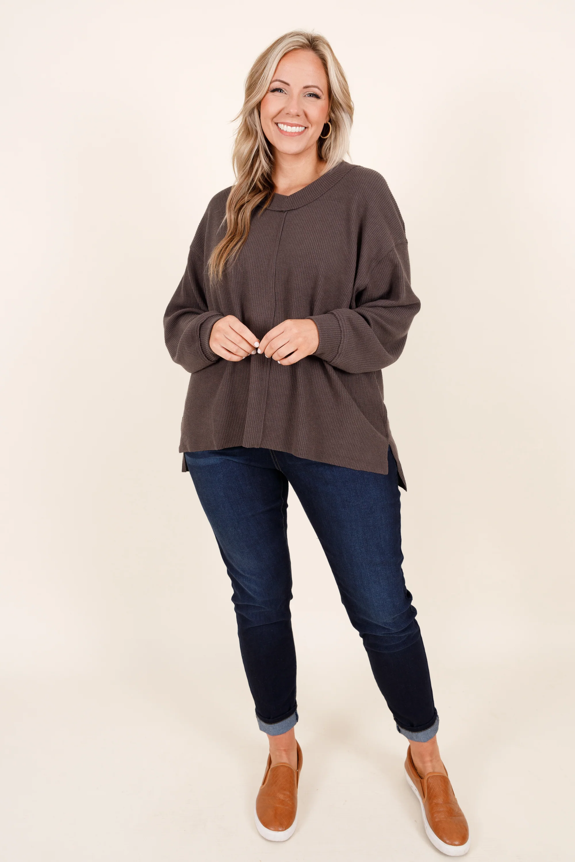 It's Our Time Pullover, Charcoal - Giverhouse