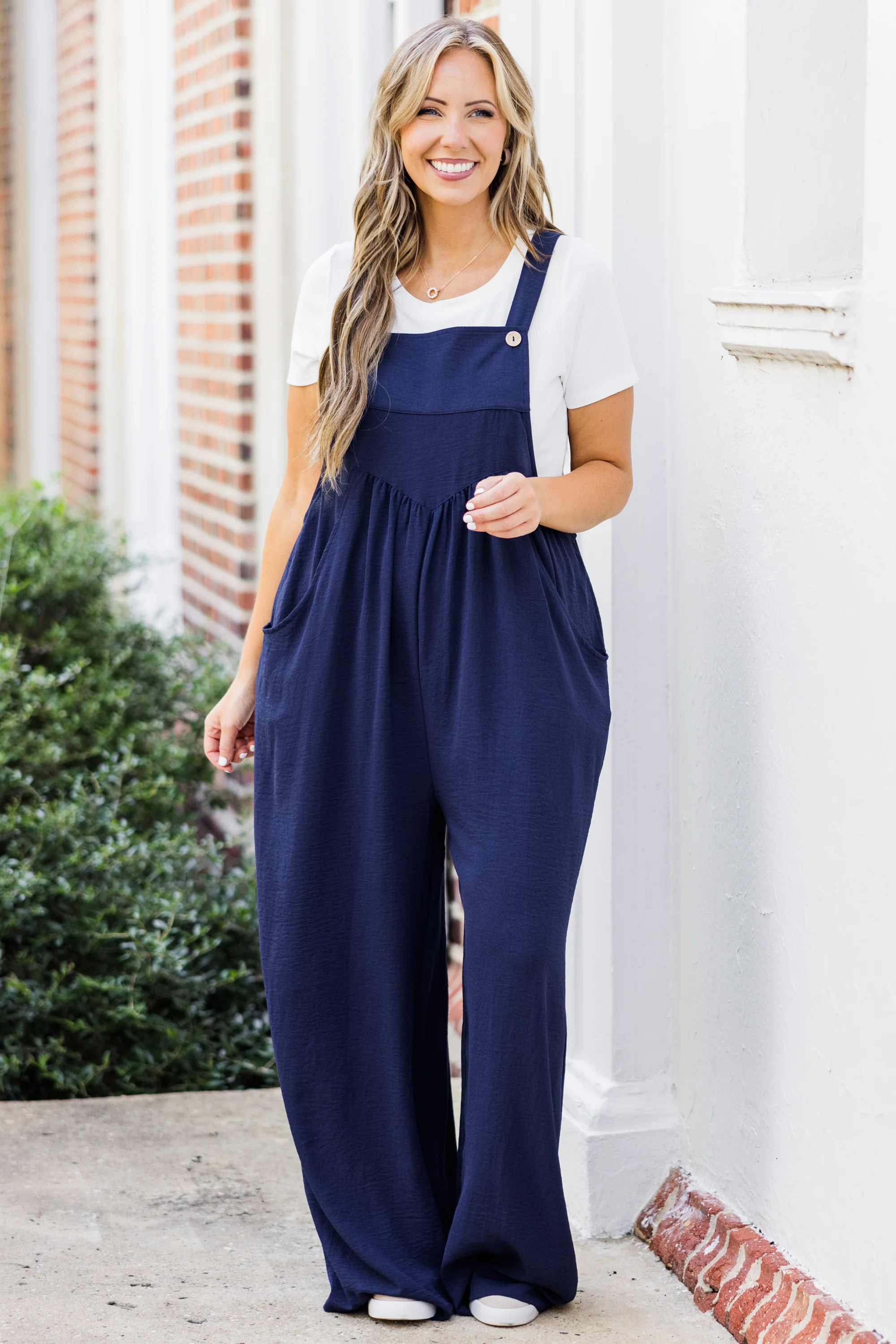 Got To Laugh Jumpsuit, Navy - Giverhouse