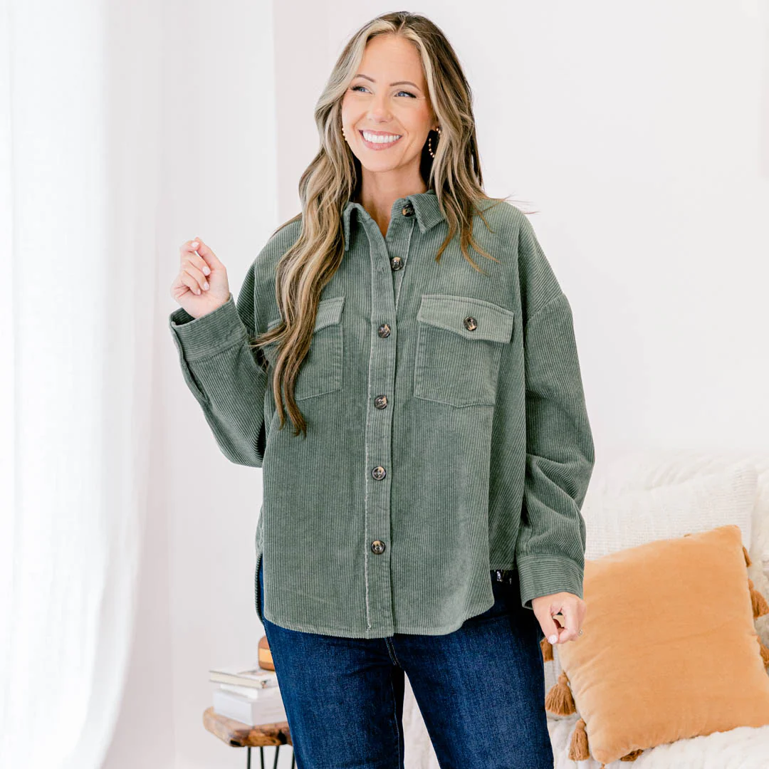 Nature Lover Shacket, Olive - Giverhouse