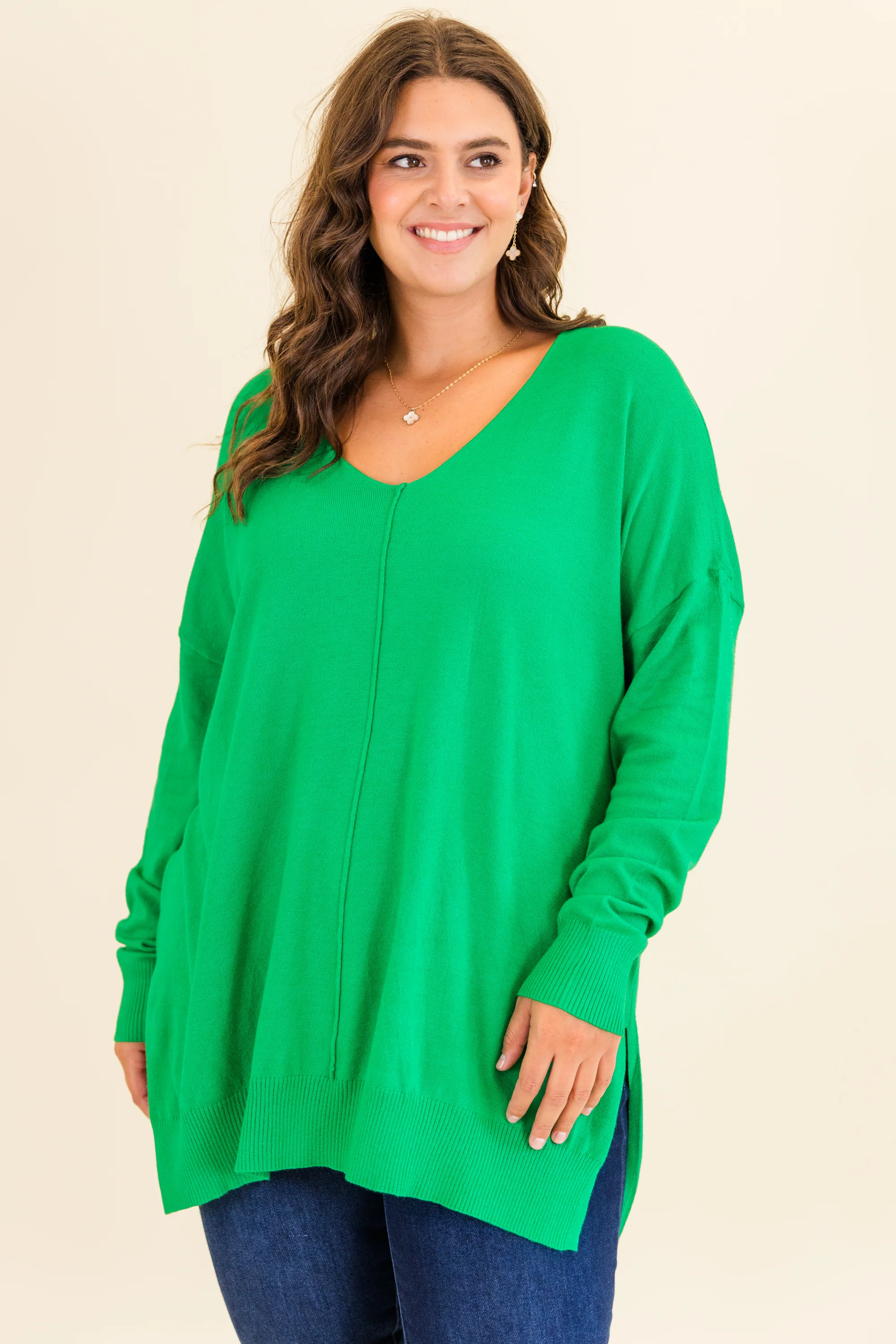 Miss Who I Was Sweater, Kelly Green - Giverhouse