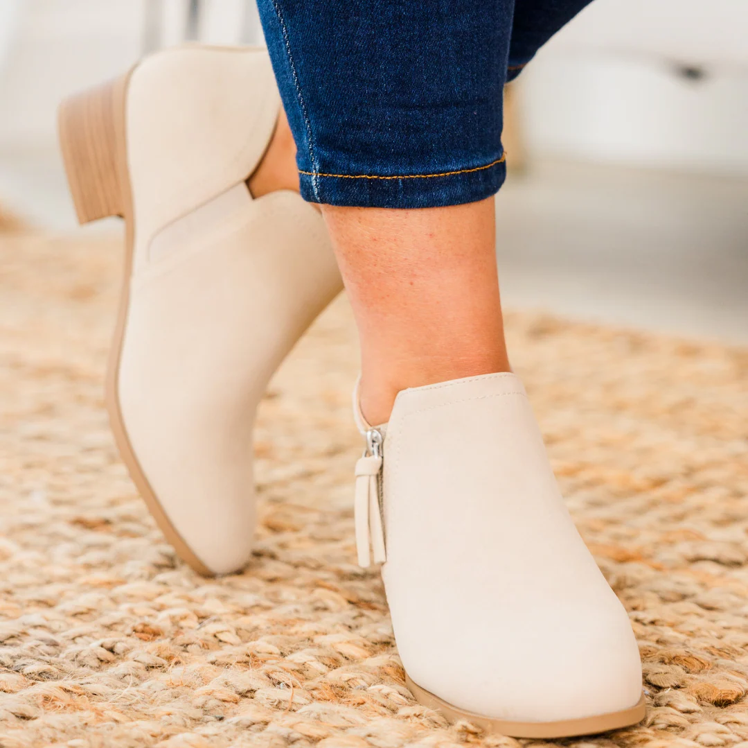 Wild Is The Wind Booties, Nude - Giverhouse