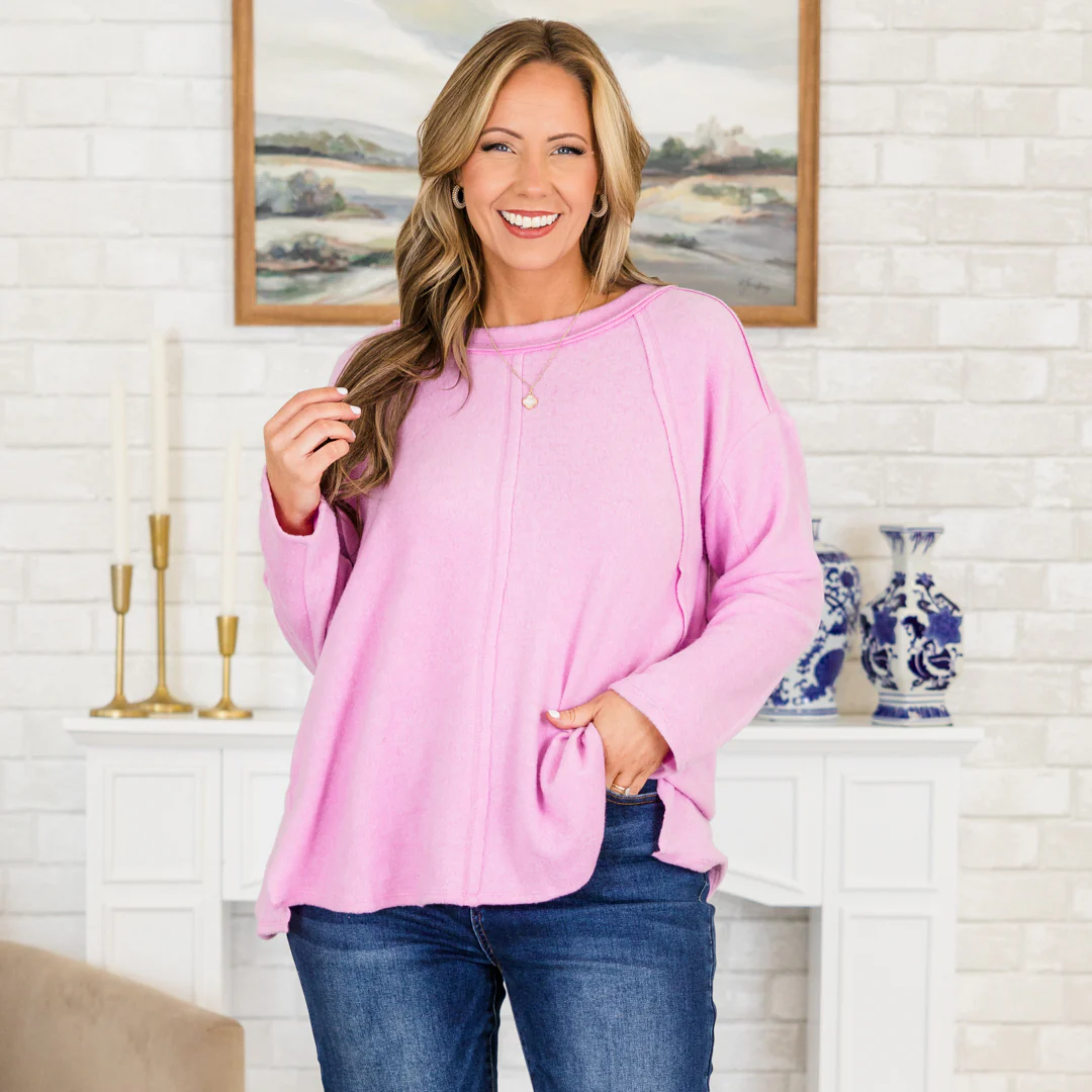 Perfect Weekend Top, Mauve - Giverhouse