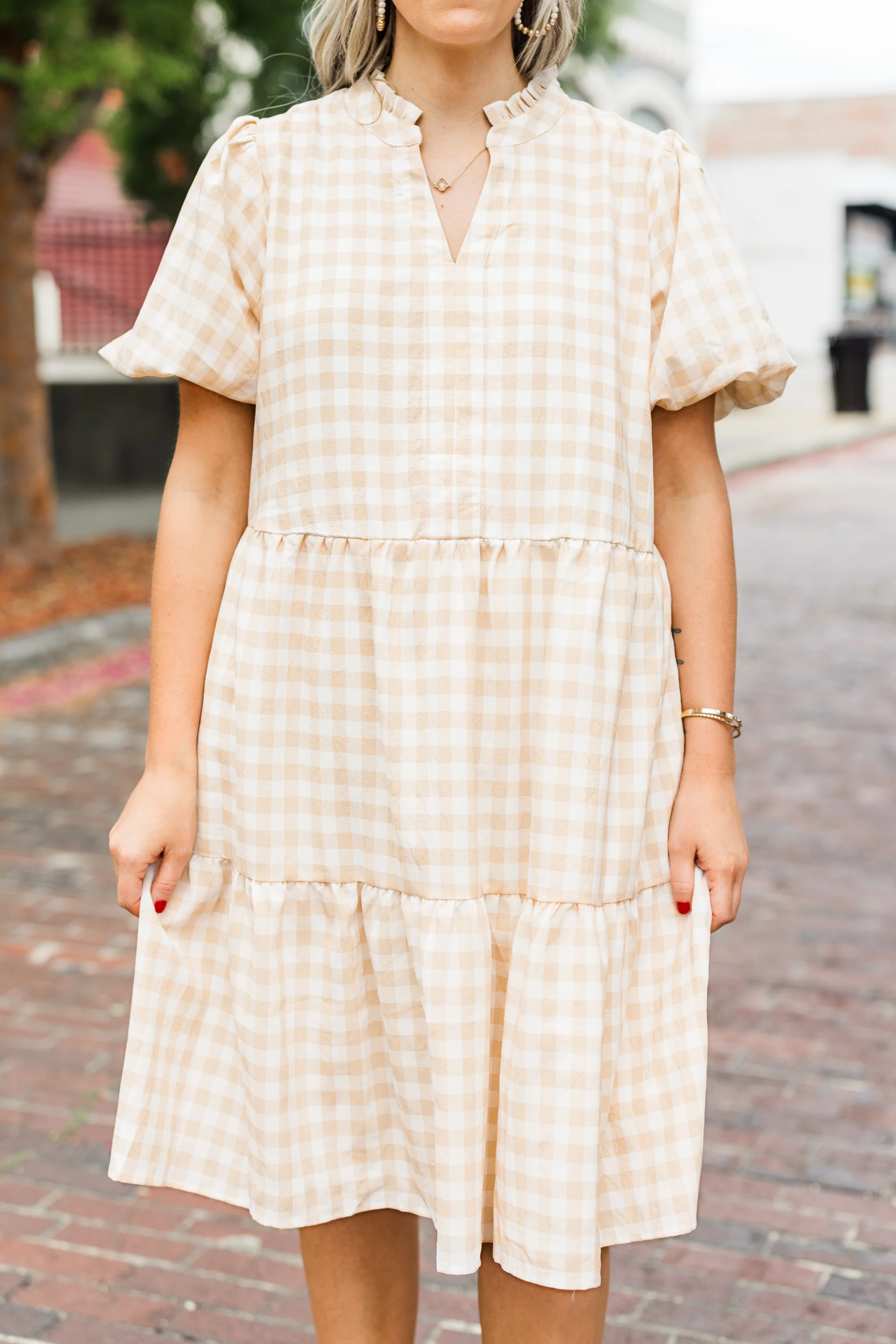 Swing Of Things Dress, Taupe - Giverhouse