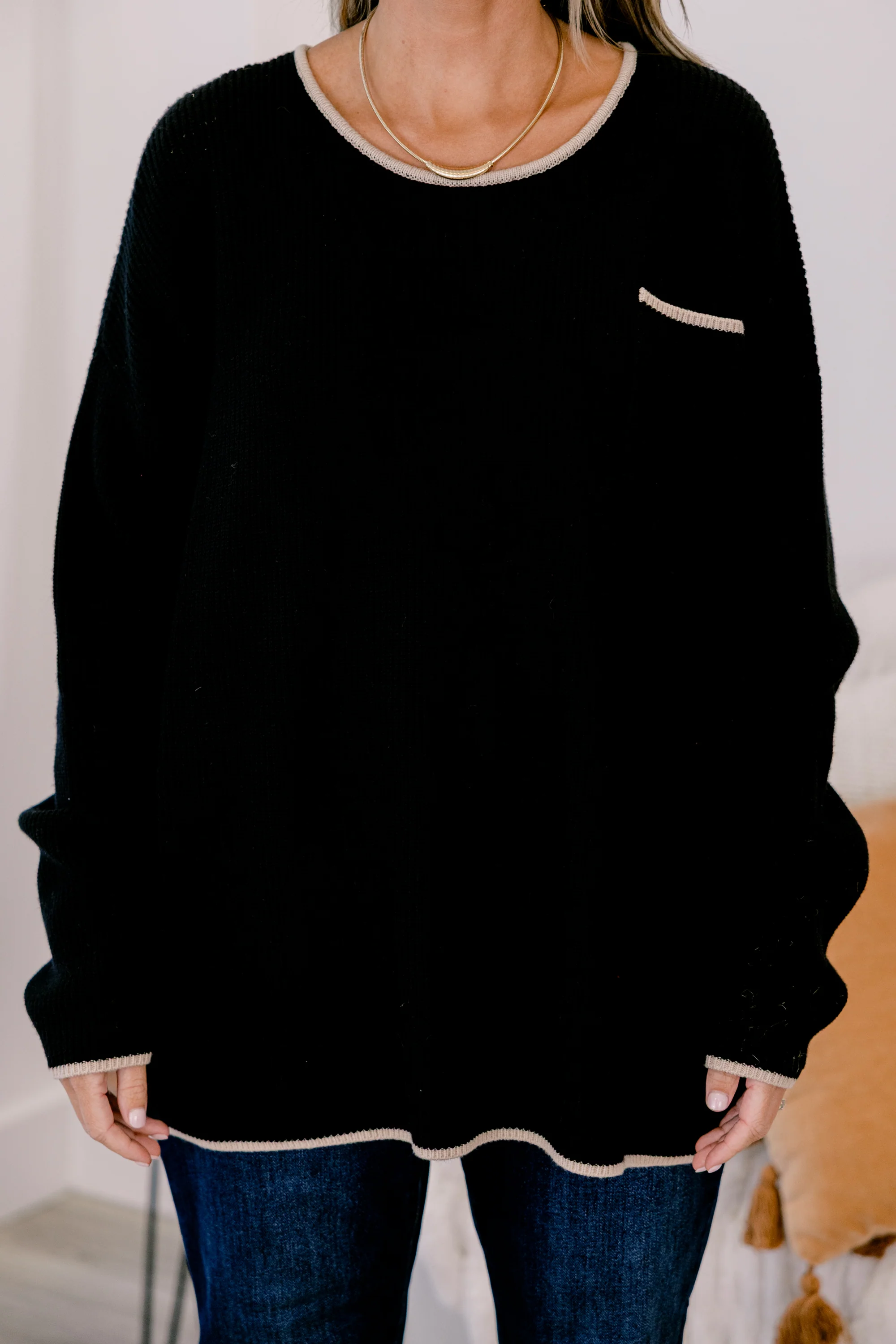 Can't Keep Going Sweater, Black - Giverhouse