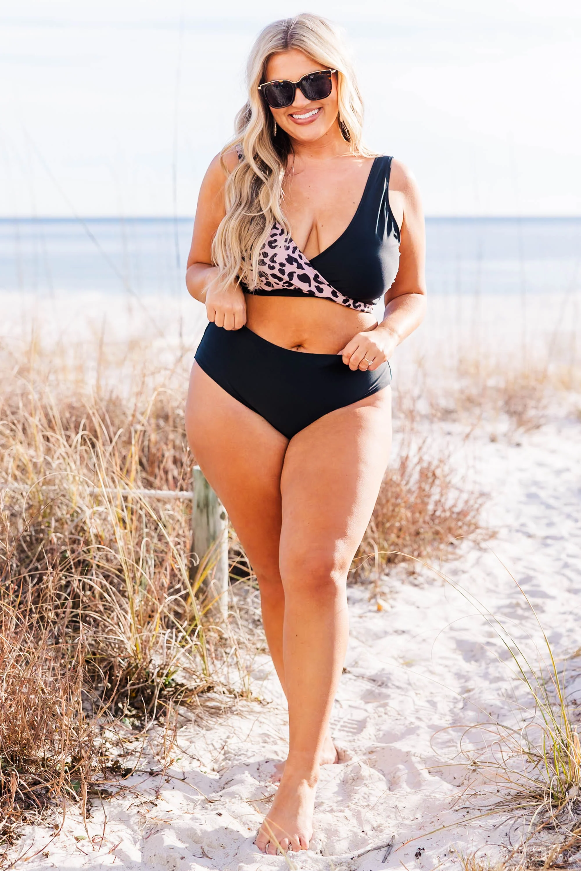 Catch Flights Swim Top, Leopard - Giverhouse