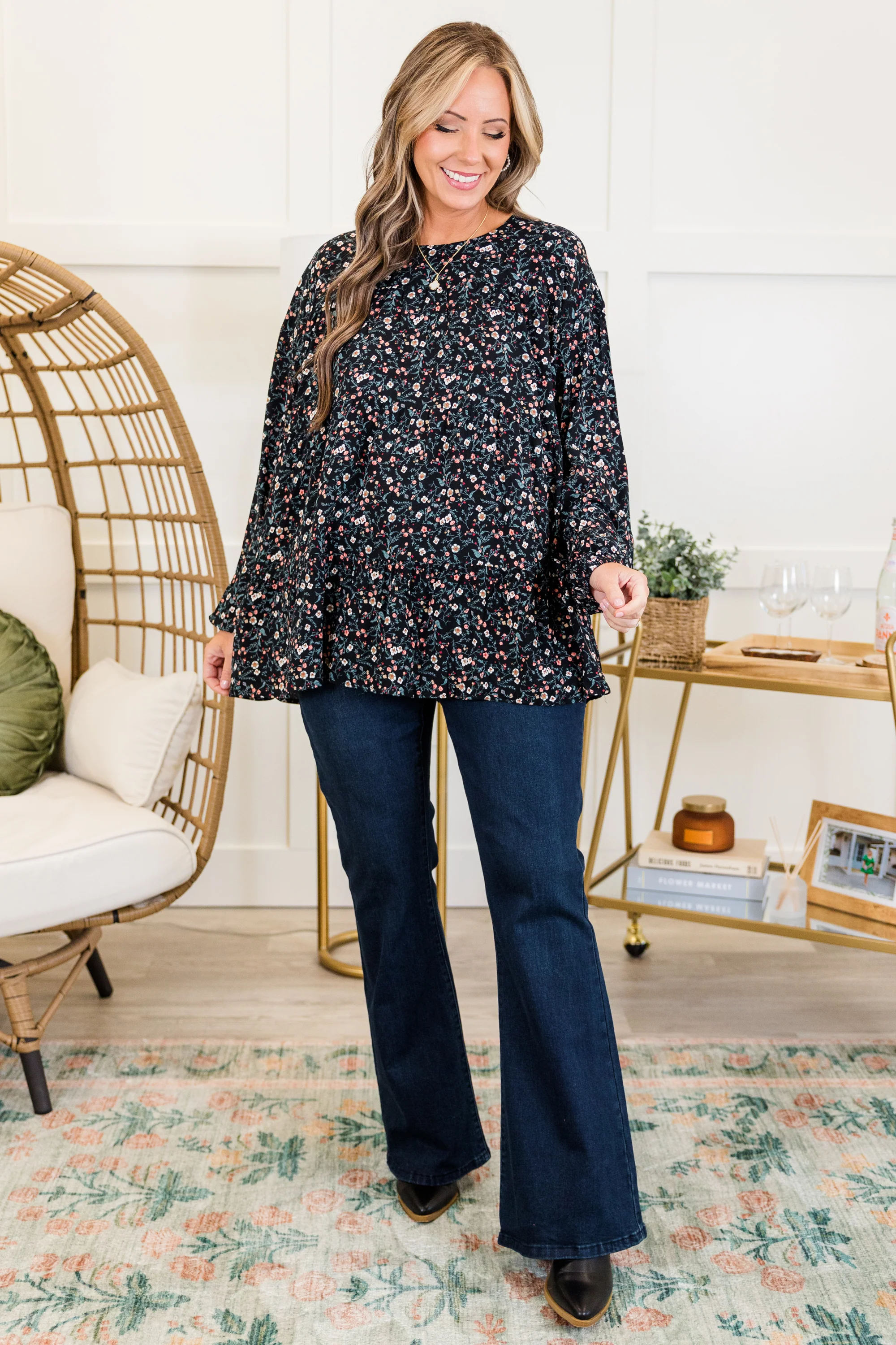 Anytime Now Top, Black - Giverhouse