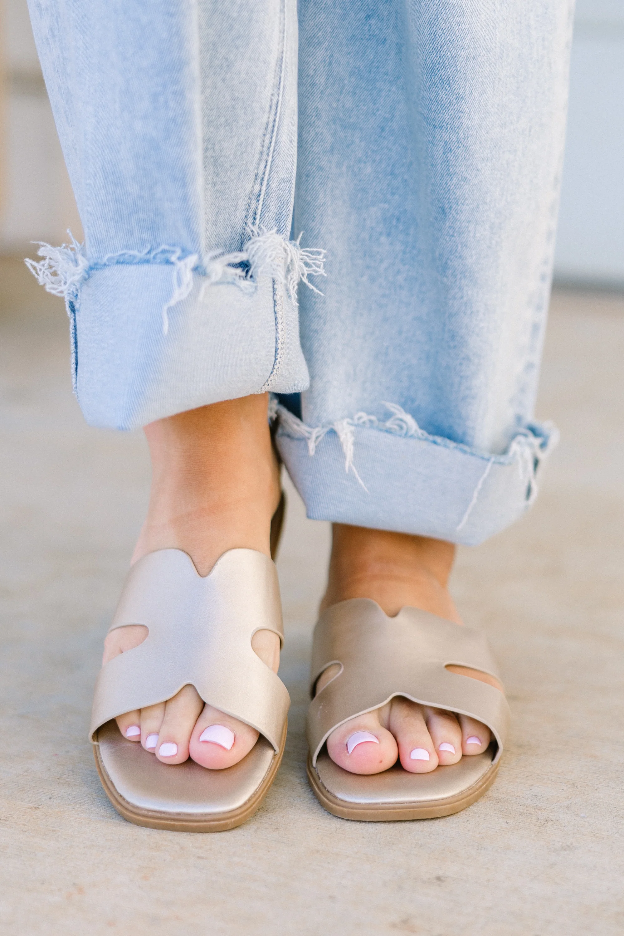 Palm Shores Sandals, Gold - Giverhouse