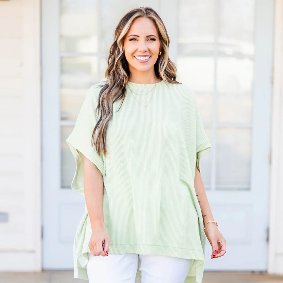 All About Knits Top, Sage - Giverhouse