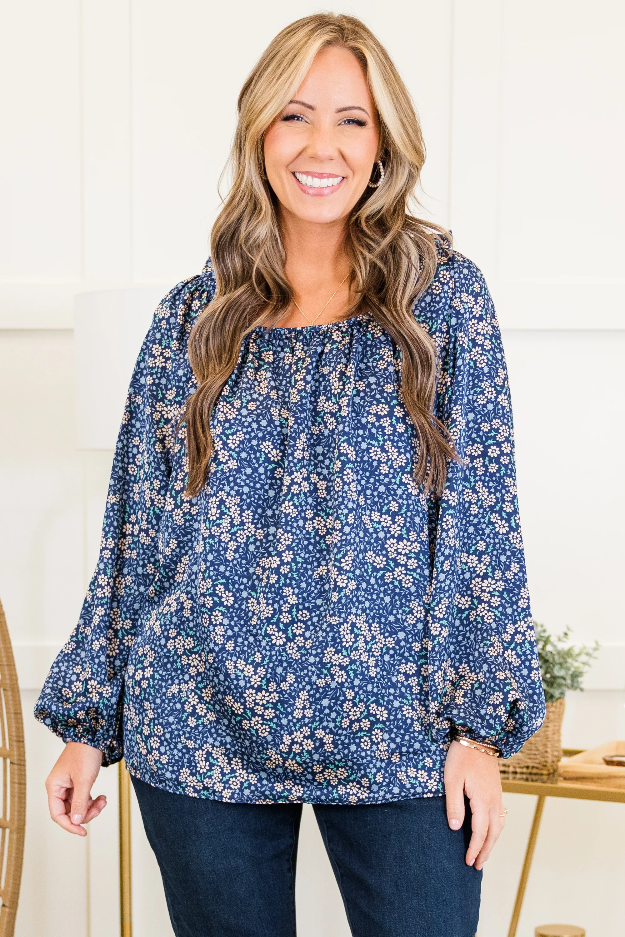 Bloom Later Top, Blue - Giverhouse