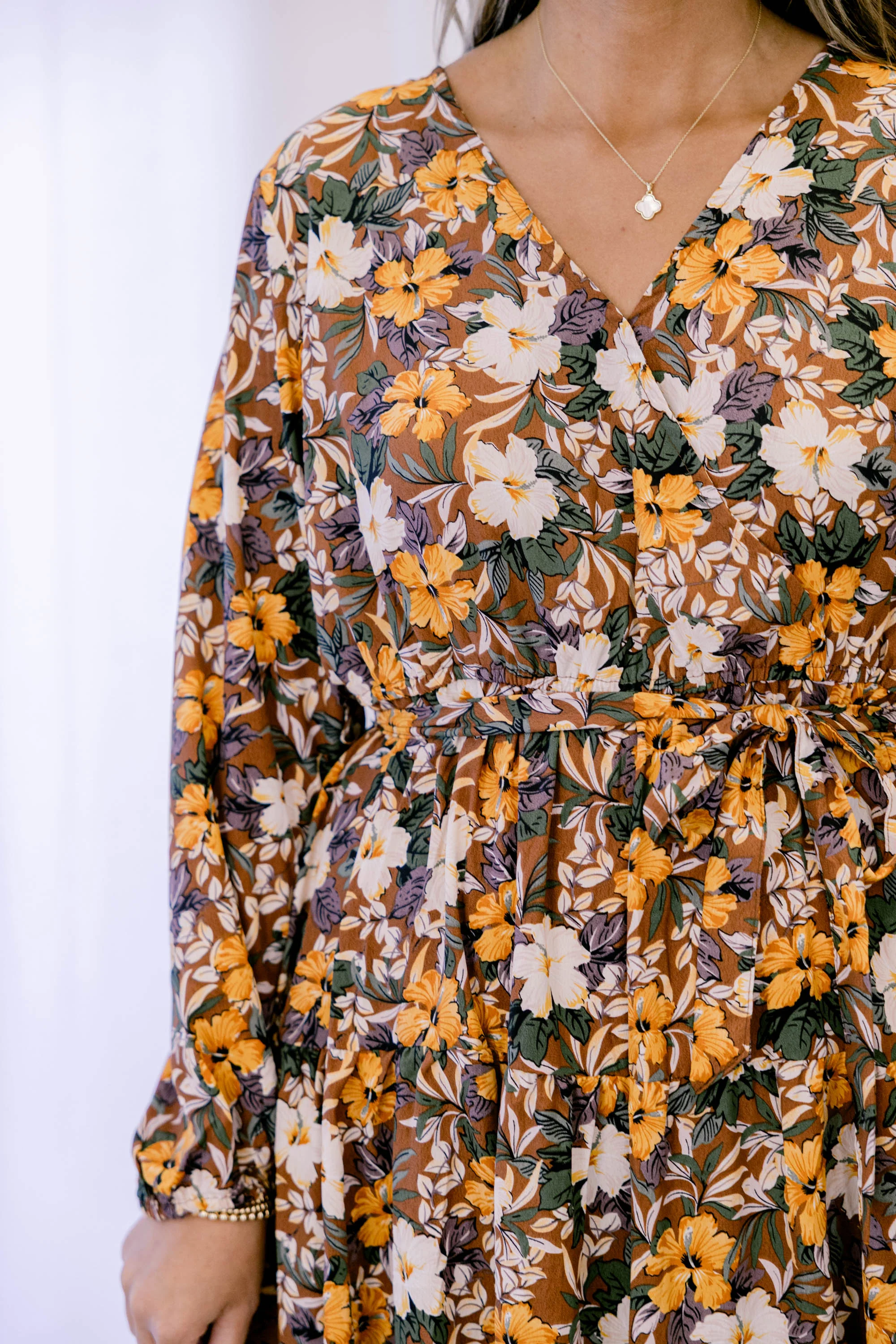 Waiting For A Sign Dress, Brown - Giverhouse