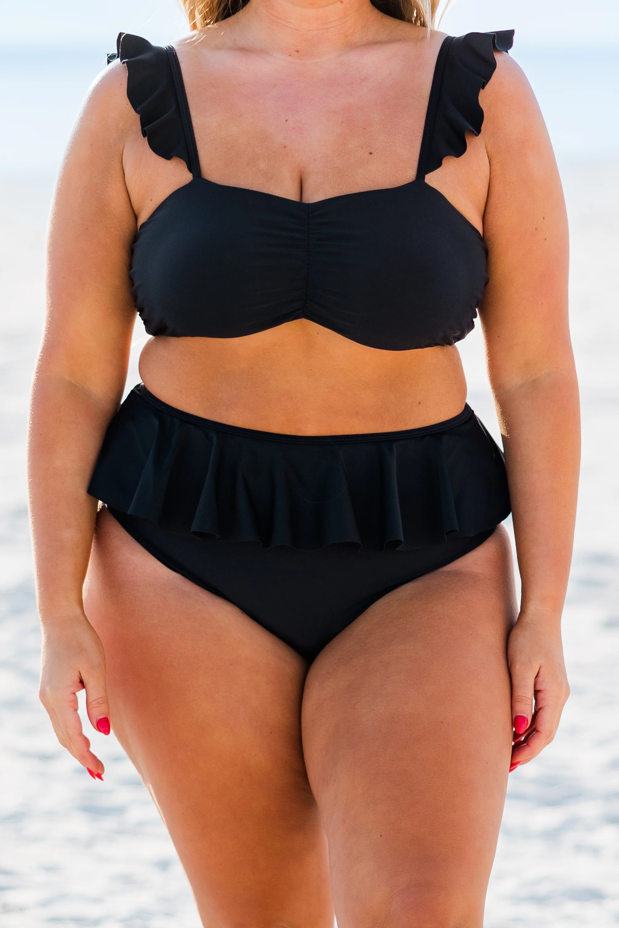 Sugar Sands Swim Top, Black - Giverhouse