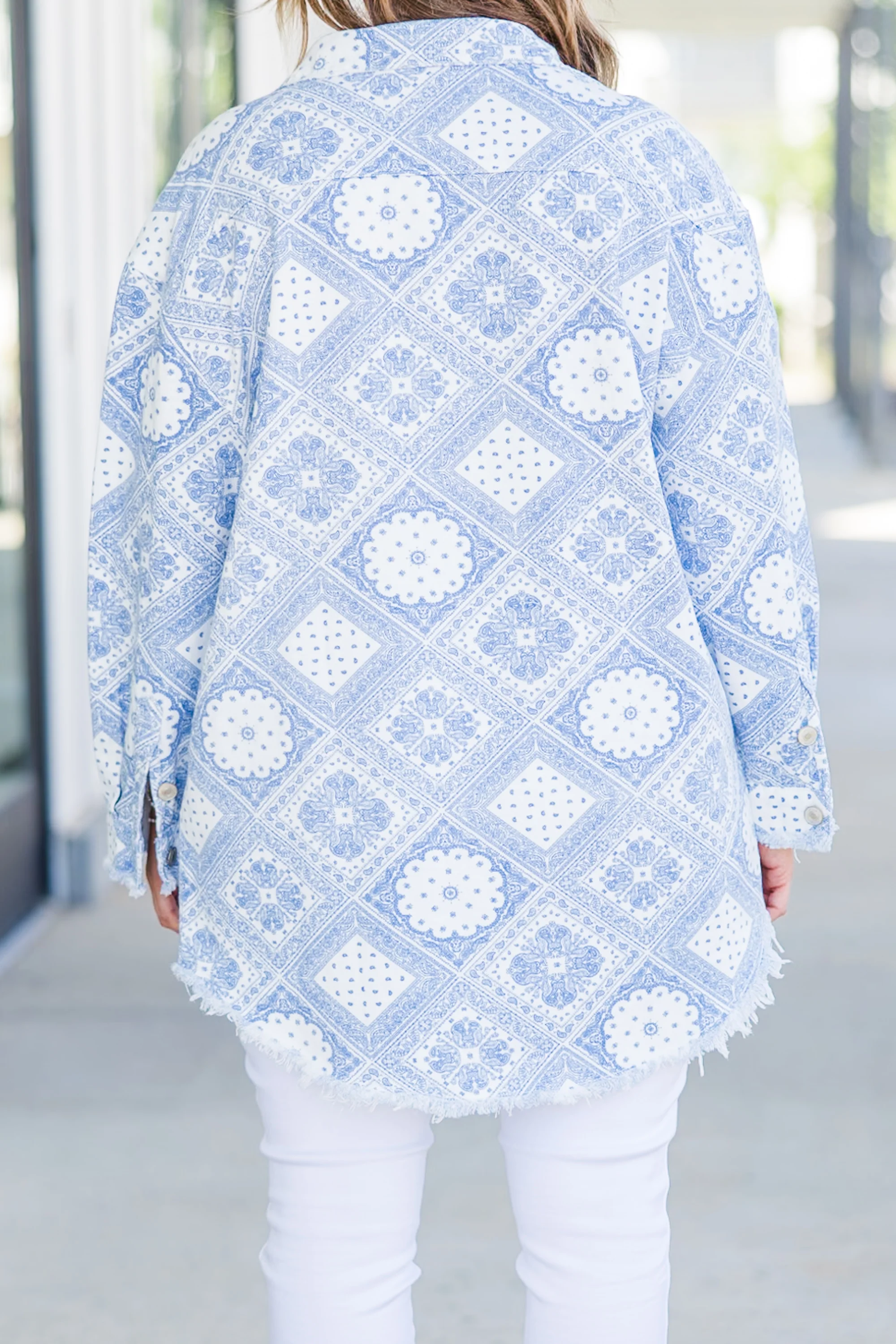 Ready To Soar Jacket, White-Blue - Giverhouse