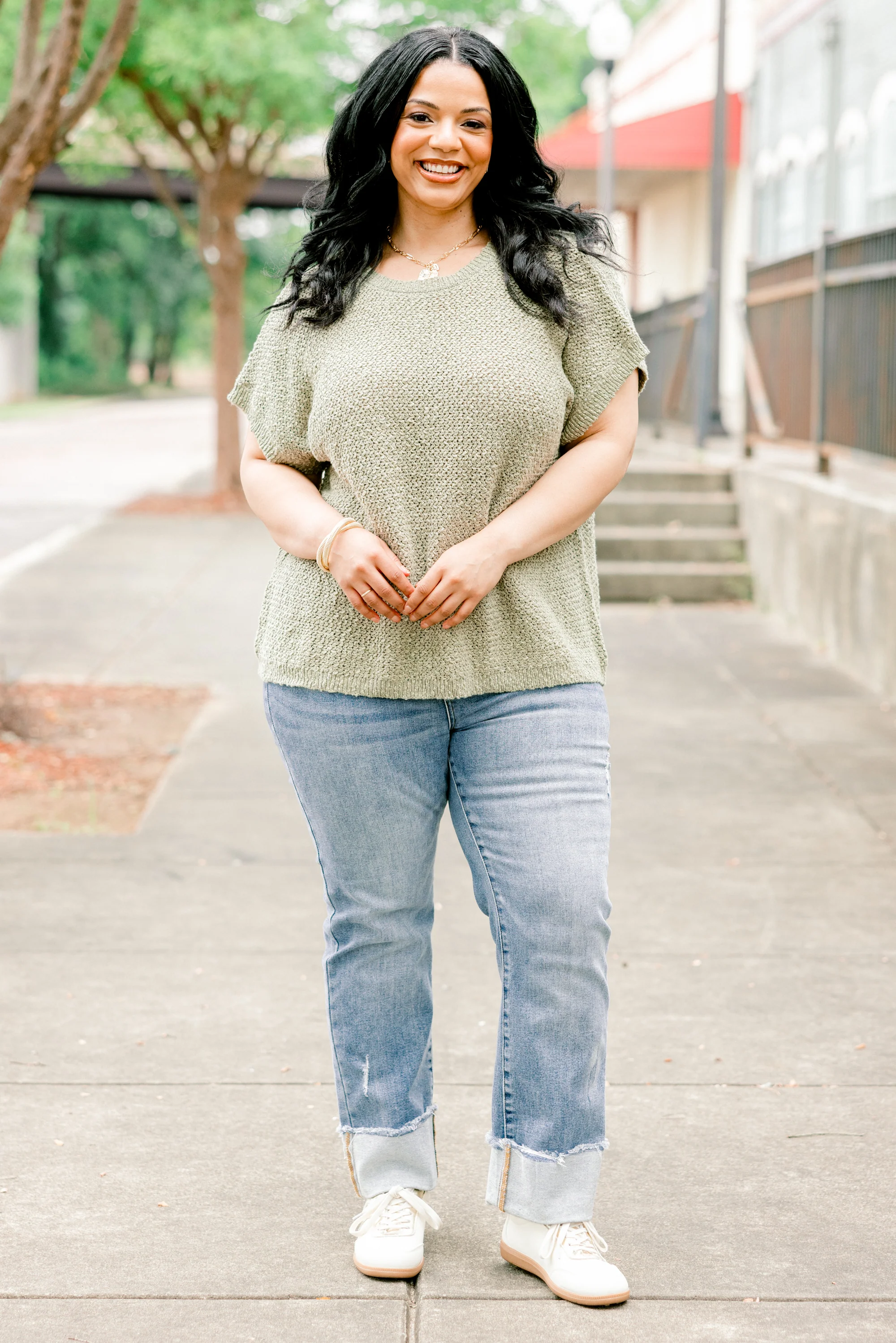 Apple Of My Eye Top, Olive - Giverhouse