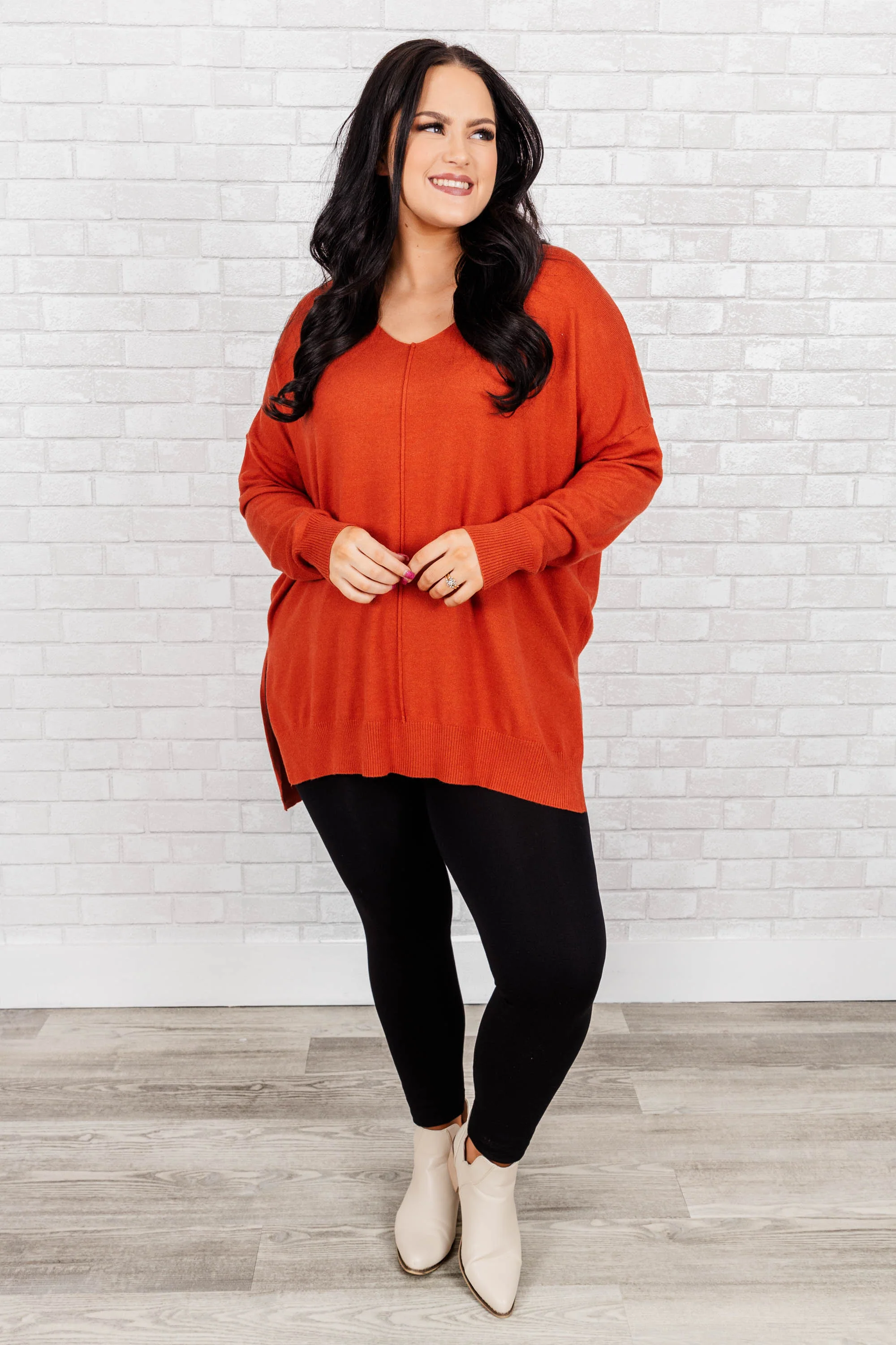 Miss Who I Was Sweater, Copper - Giverhouse