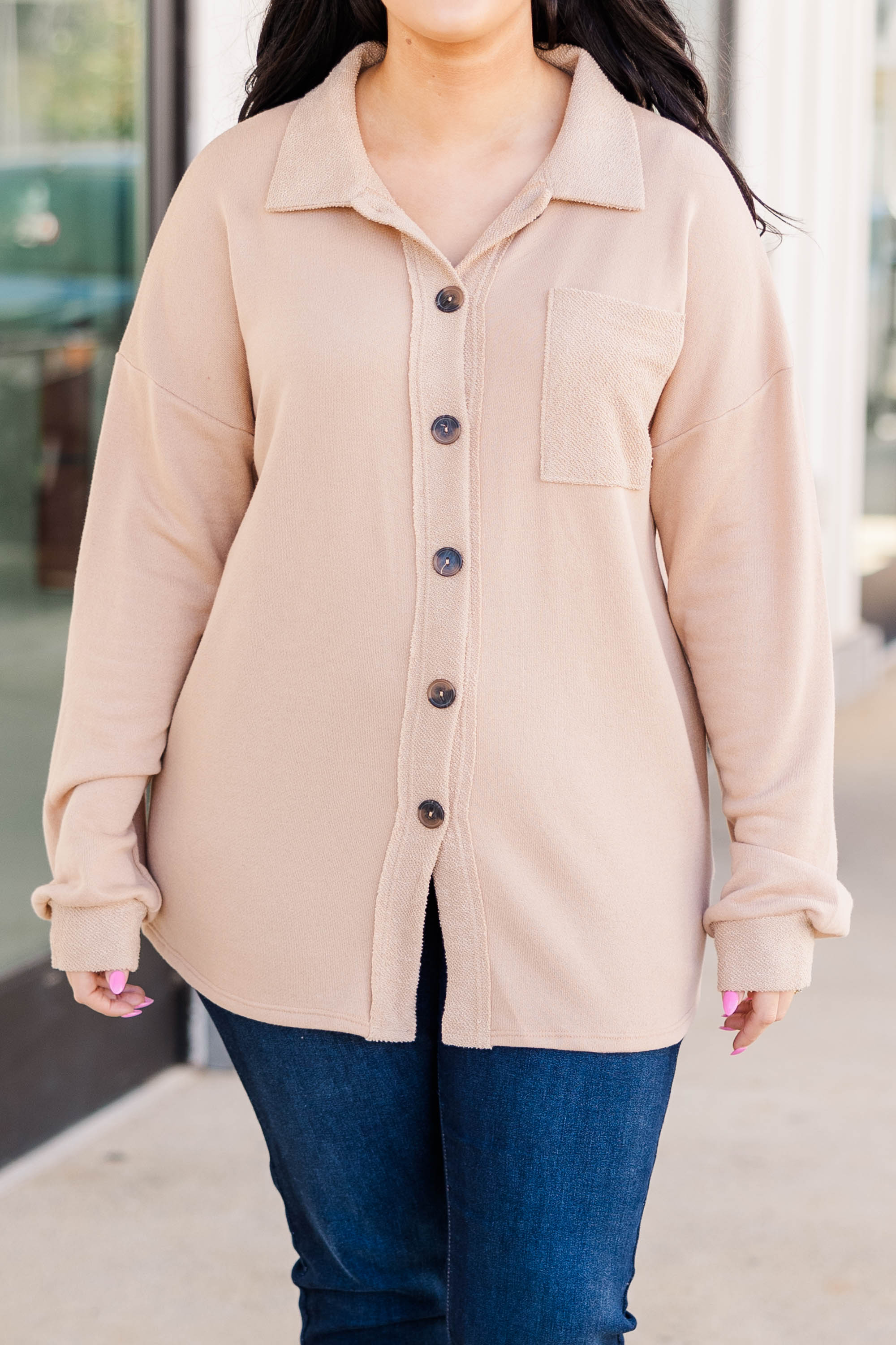 Memories I Can Use Top, Taupe - Giverhouse