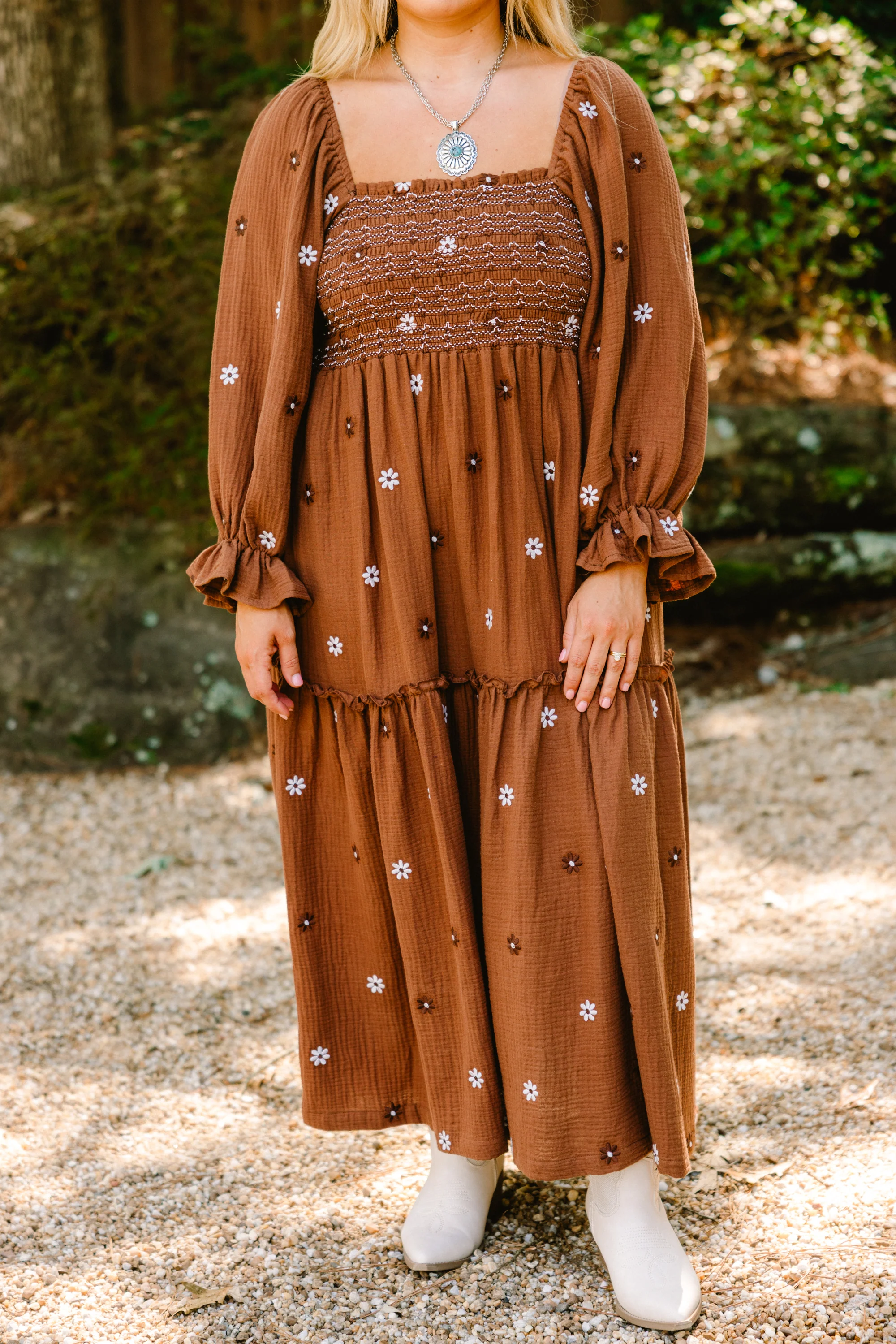 Wildflower Wonder Dress, Dark Brown - Giverhouse