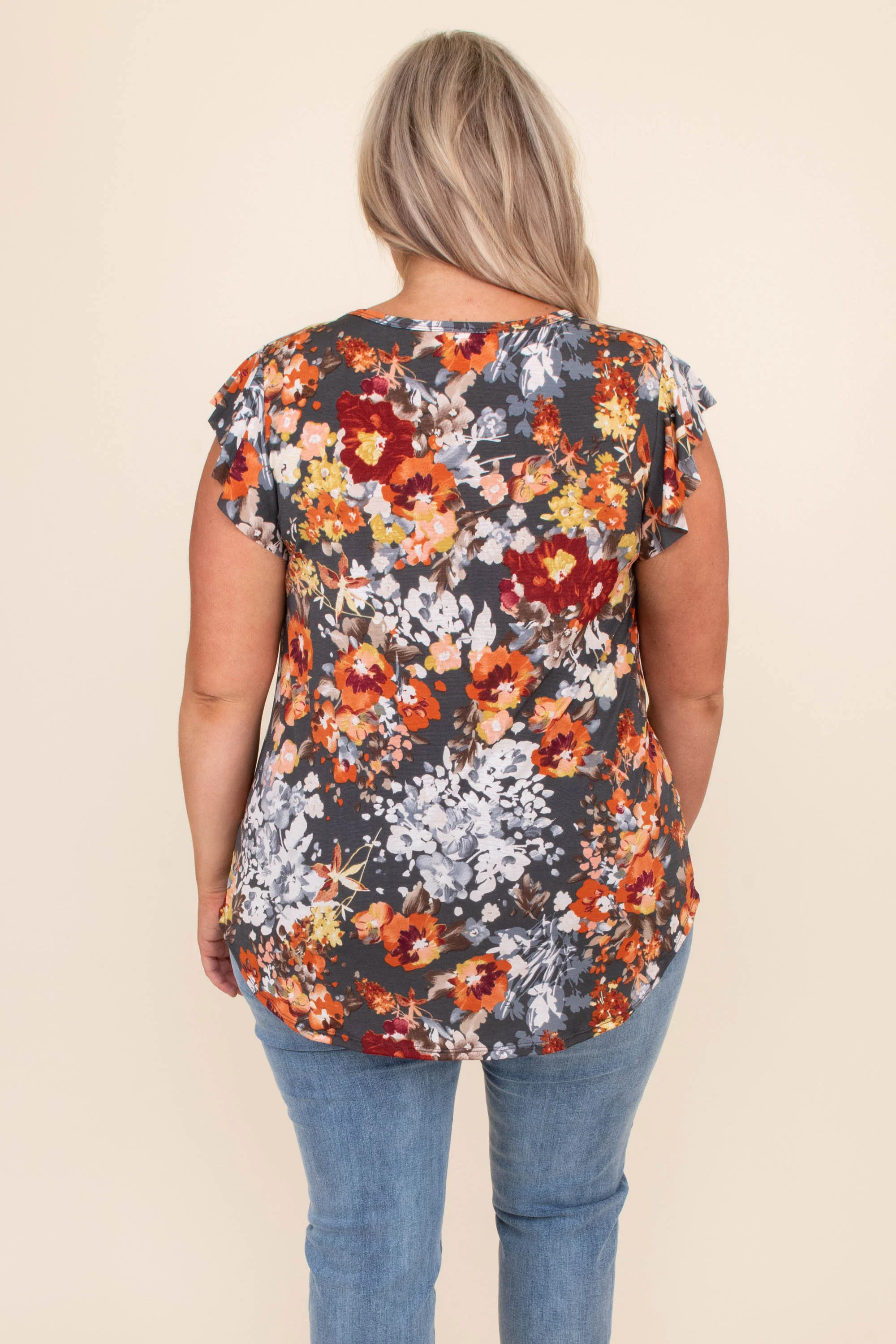 Time To Brunch Top, Charcoal - Giverhouse