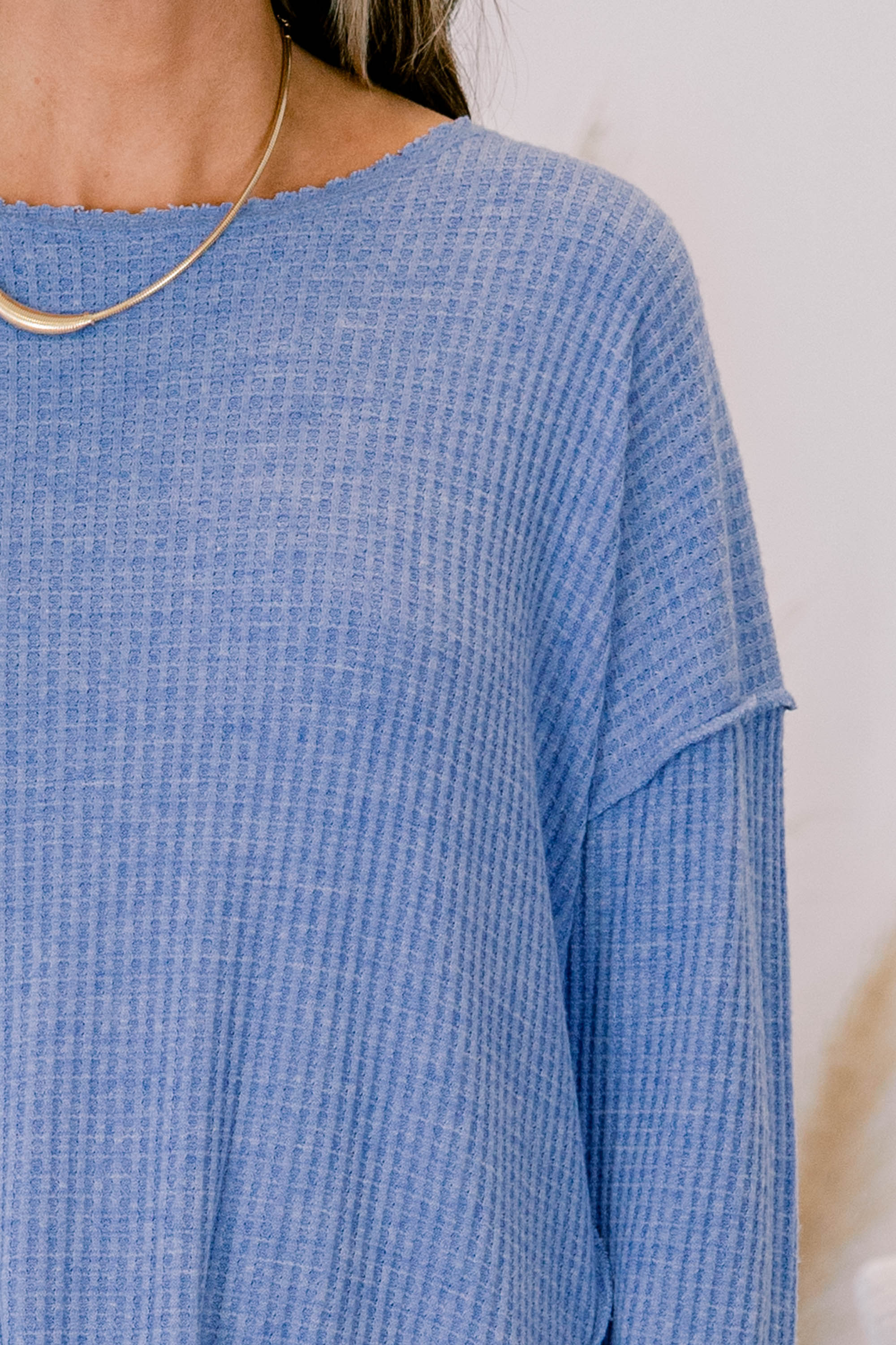 Can't Stop Love Top, Denim Blue - Giverhouse