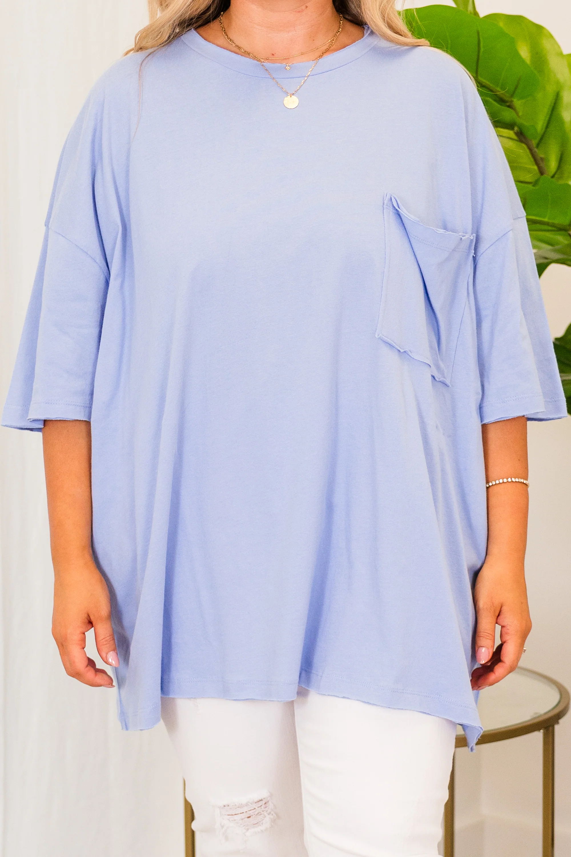 It Comes Naturally Top, Spring Blue - Giverhouse