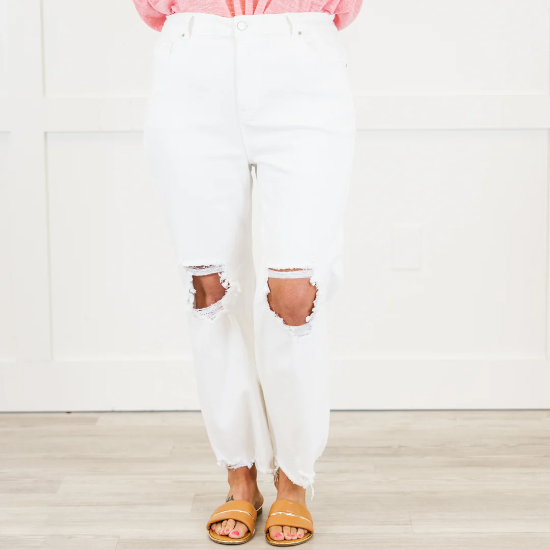 No Secrets Jeans, White - Giverhouse